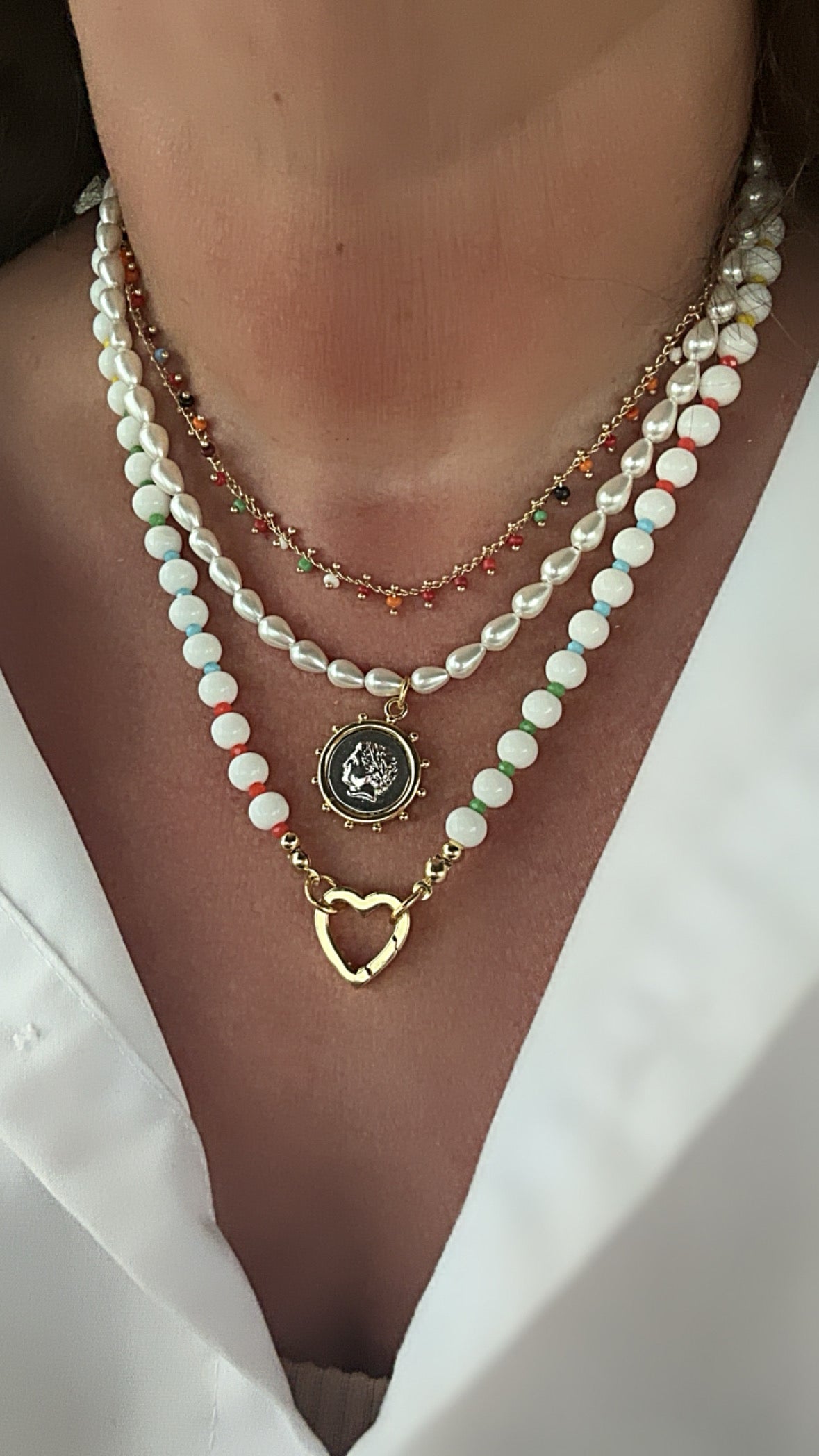 Coin Pearl Necklace Adorn U