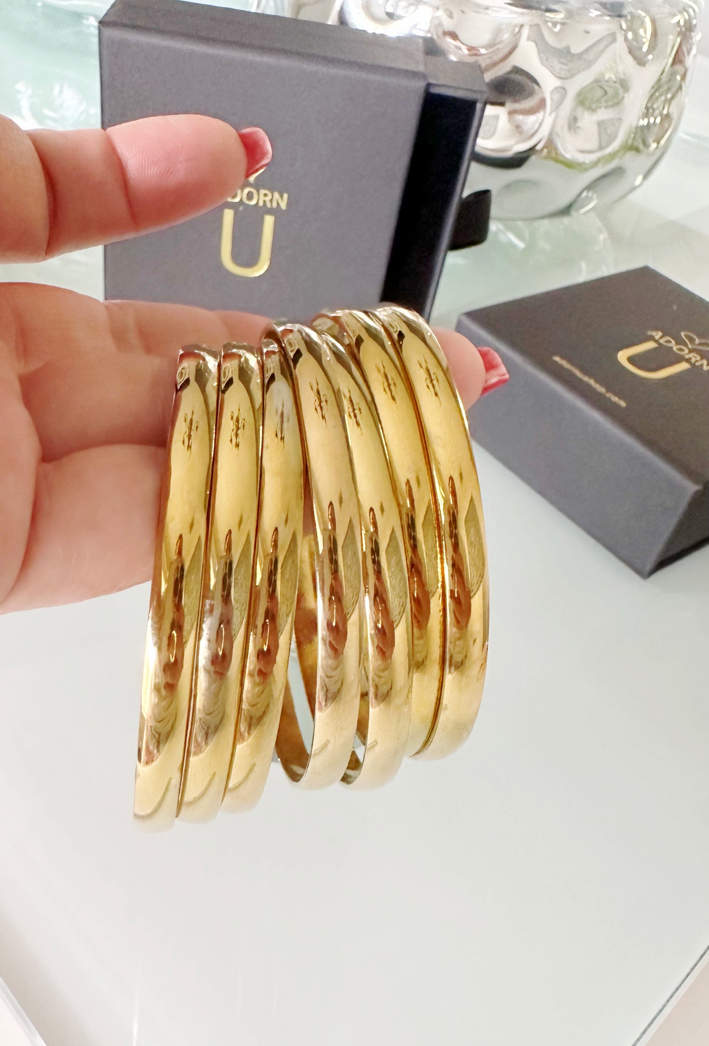 Semanario, Stainless Steel Bangle (thick) - Adorn U