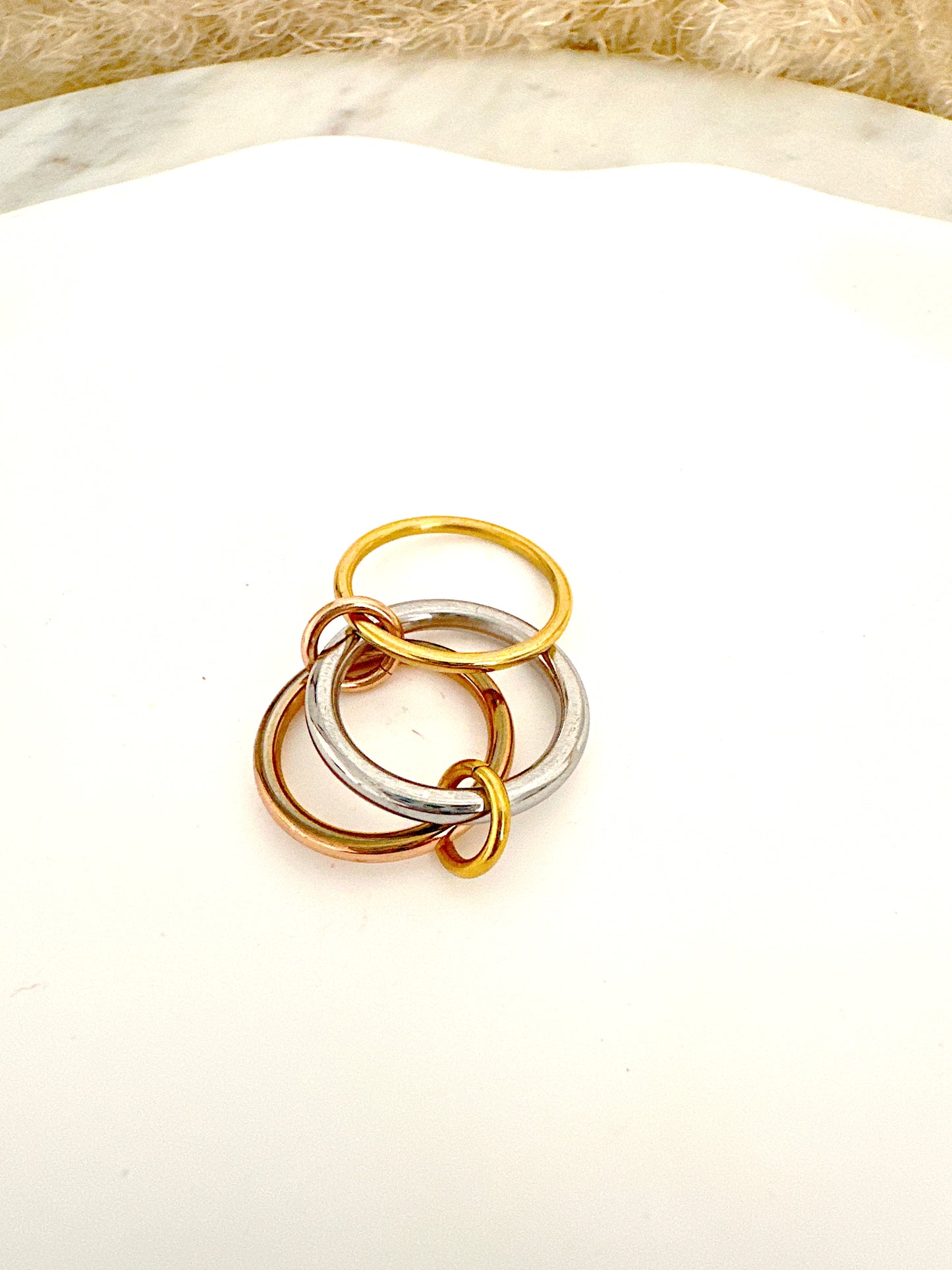 Tricolor Stainless Steel Ring