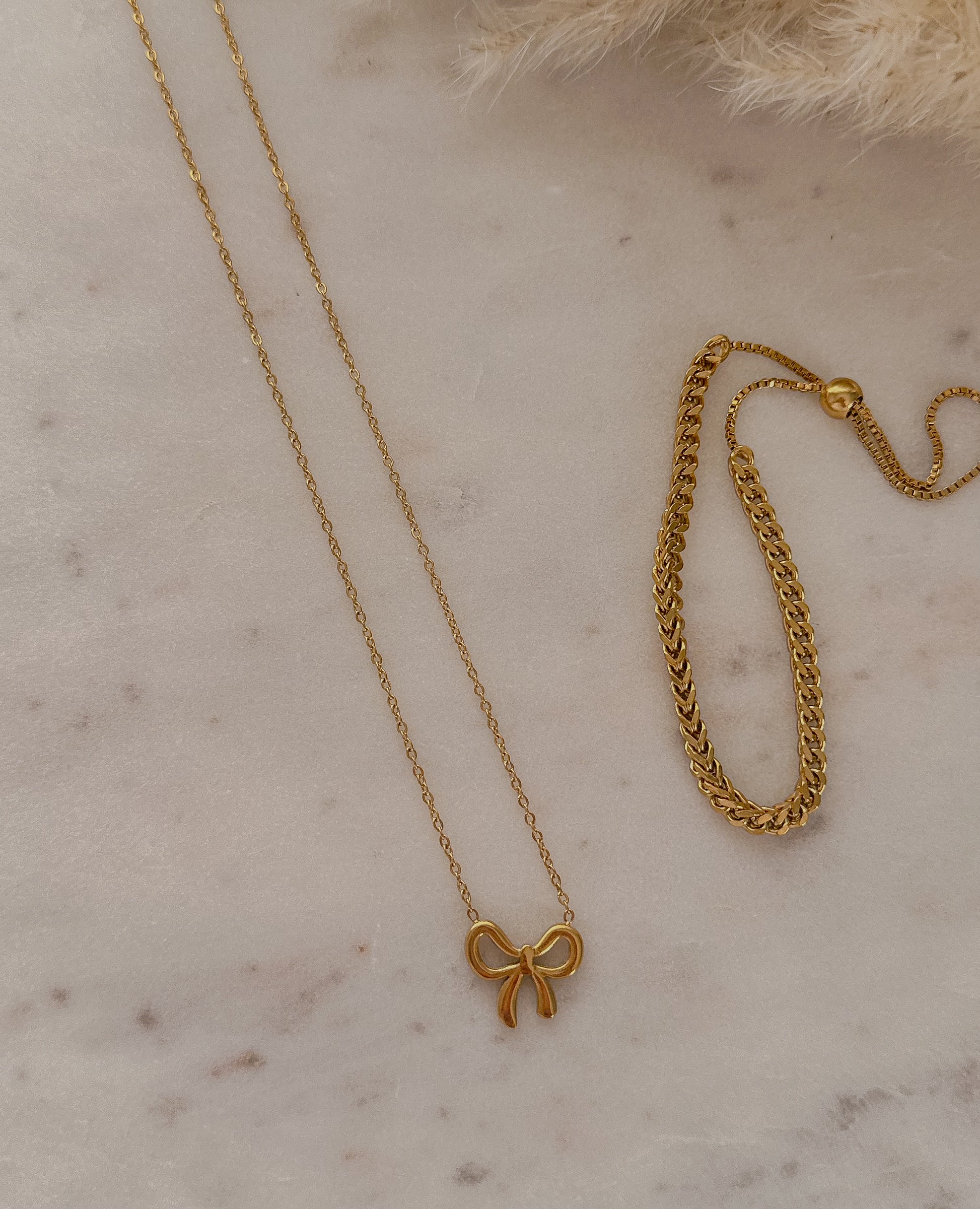 Flat Bow Necklace - Adorn U