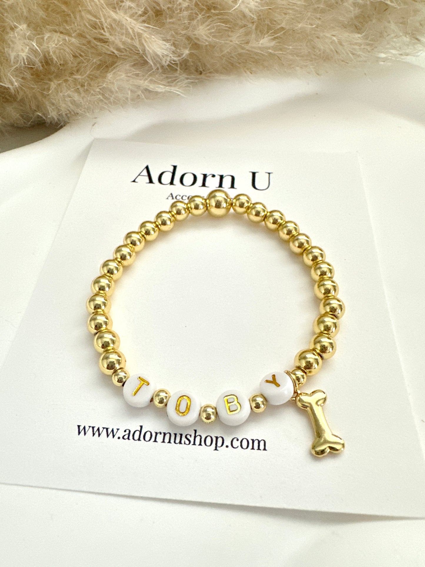 Personalized Pet Beaded Bracelet Adorn U