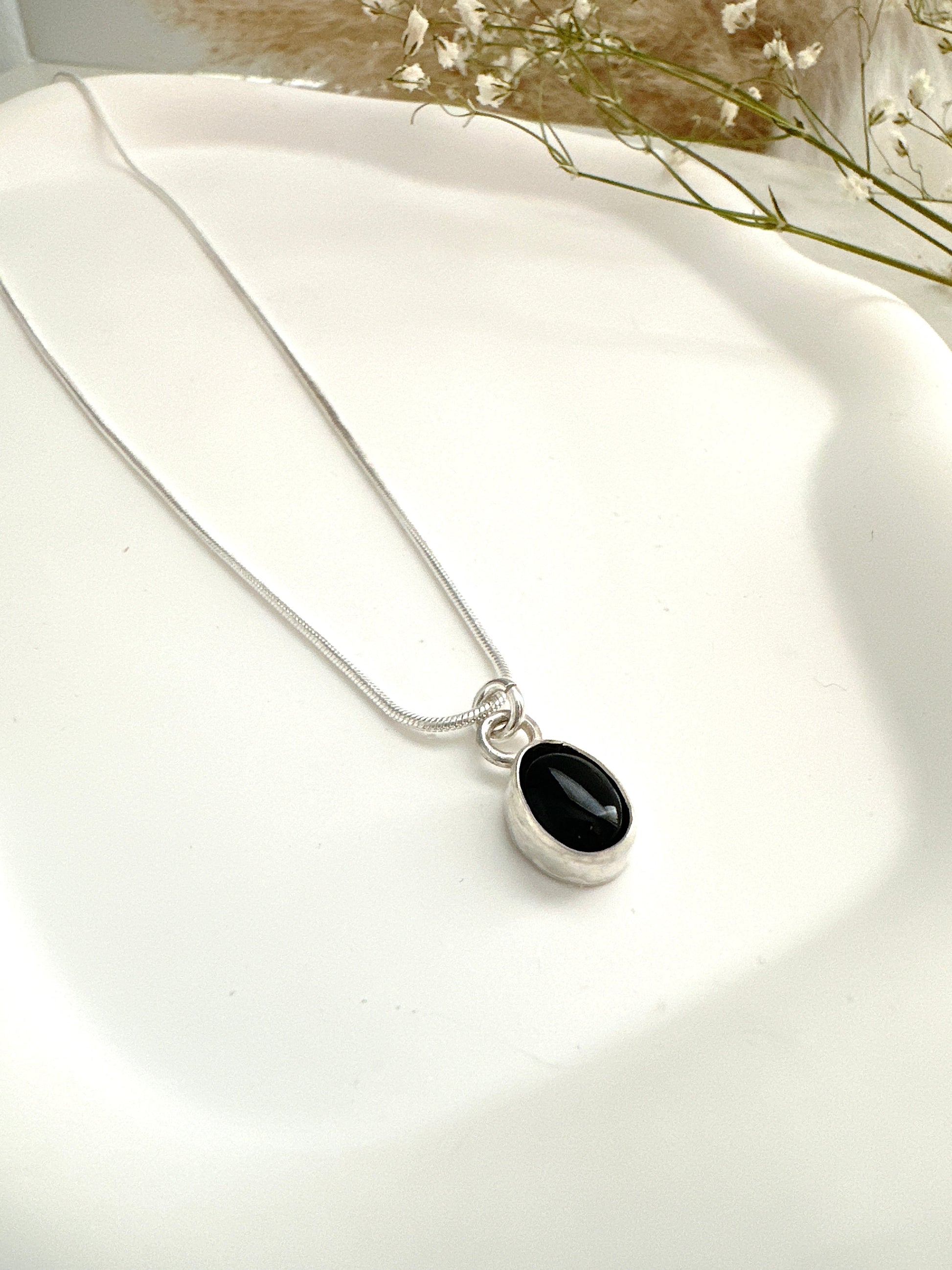 Black Agate Necklace Adorn U
