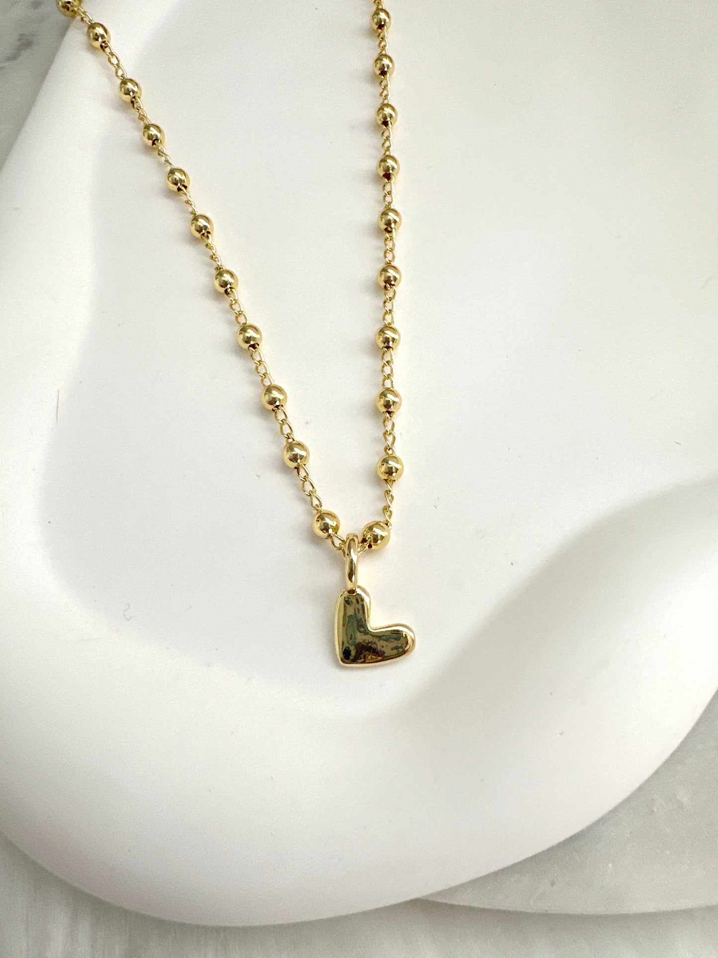 Chloe Heart Beaded Necklace Adorn U