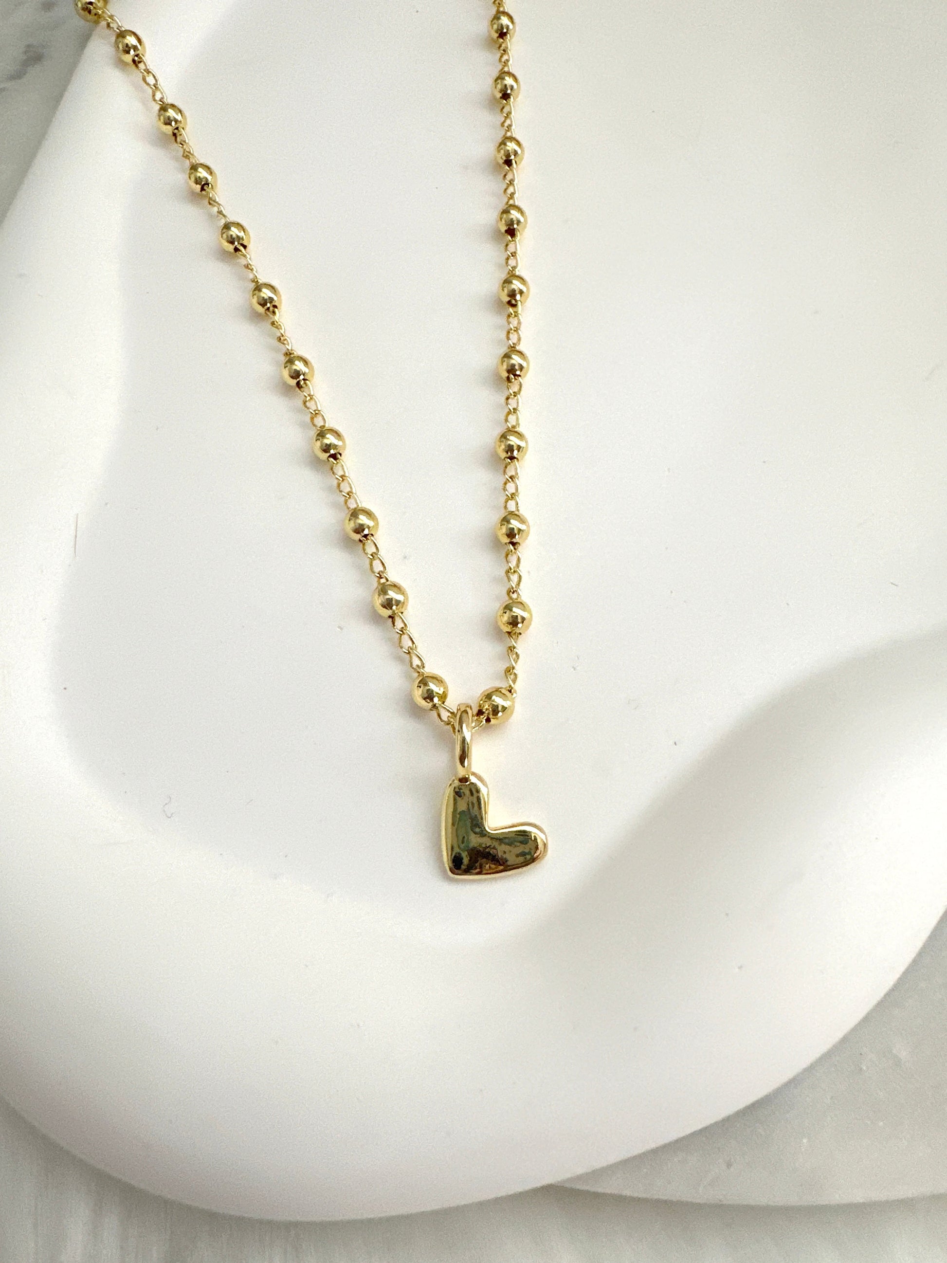 Chloe Heart Beaded Necklace Adorn U