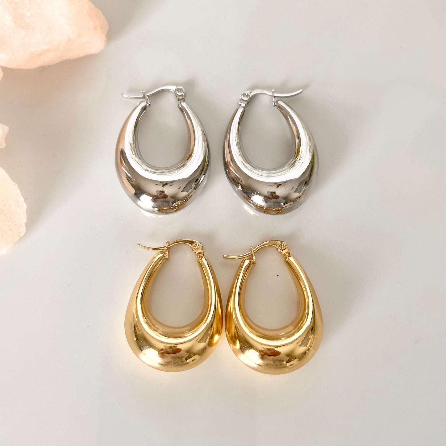 Elongated Drop Hoop - Adorn U