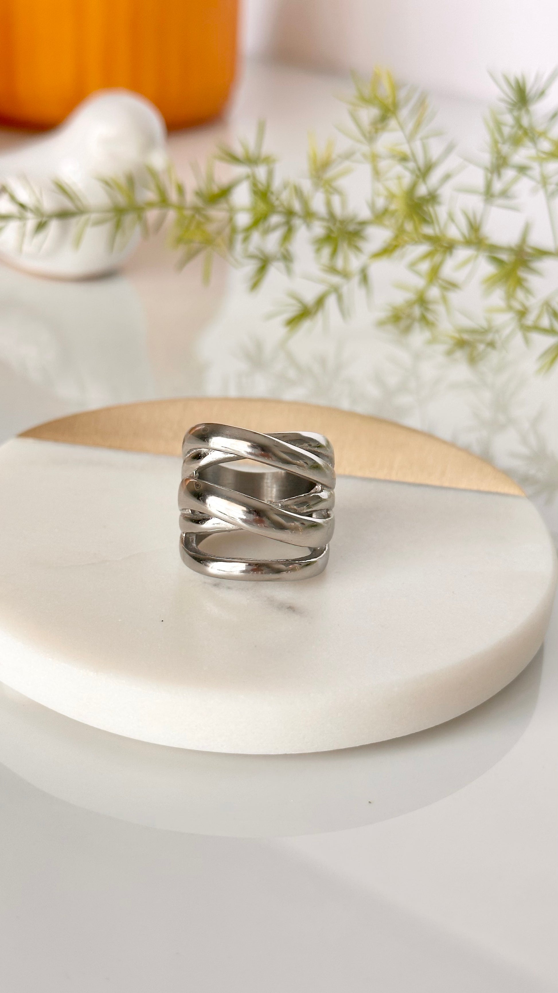 Weave Stainless Steel Ring - Adorn U