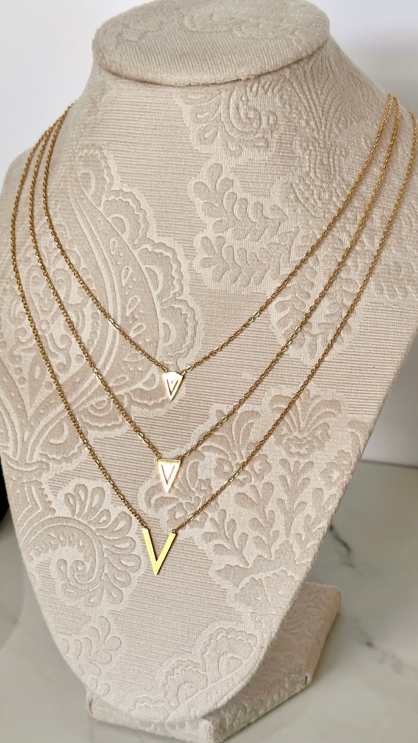 Layered V Necklace - Adorn U