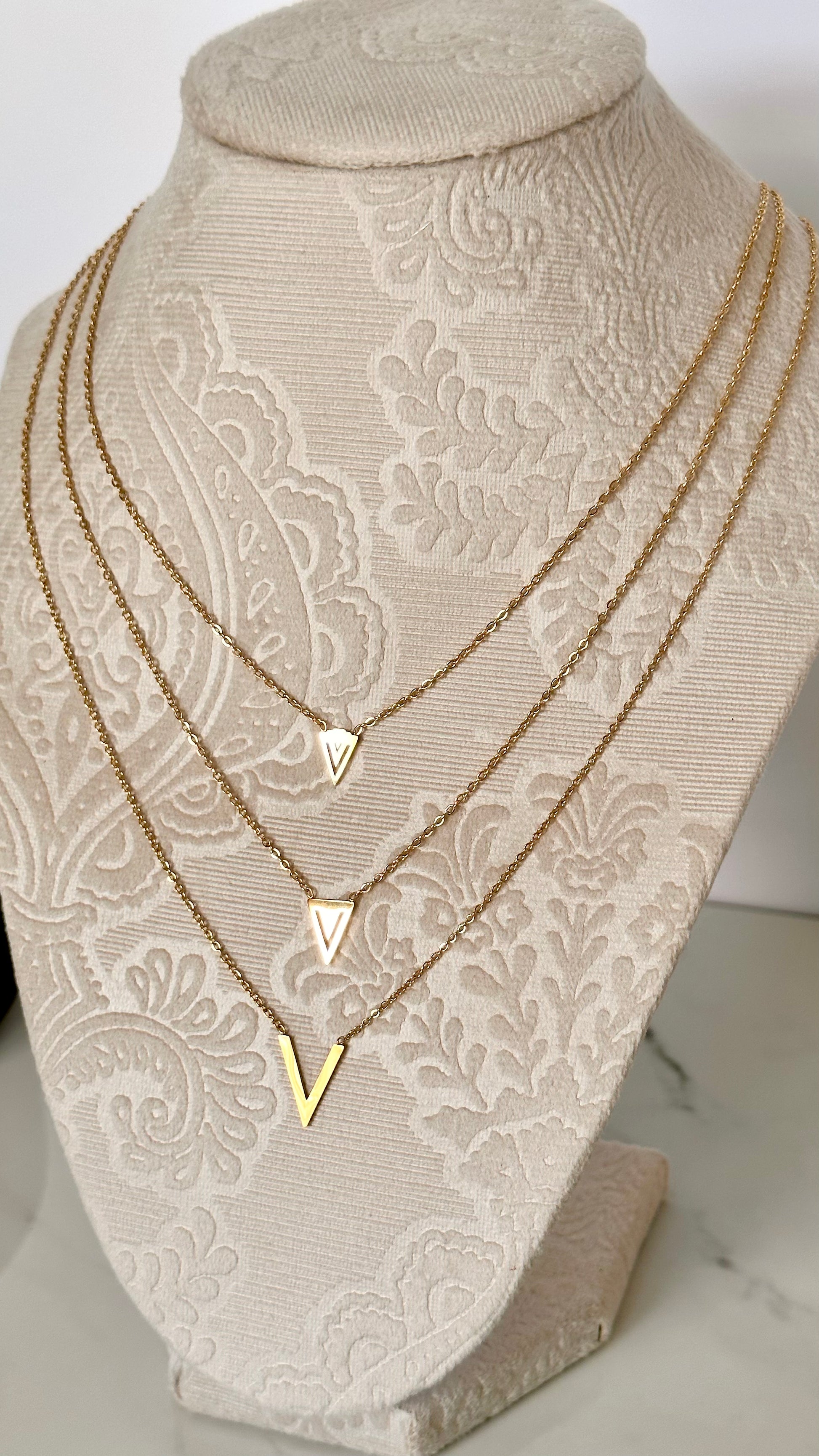 Layered V Necklace - Adorn U