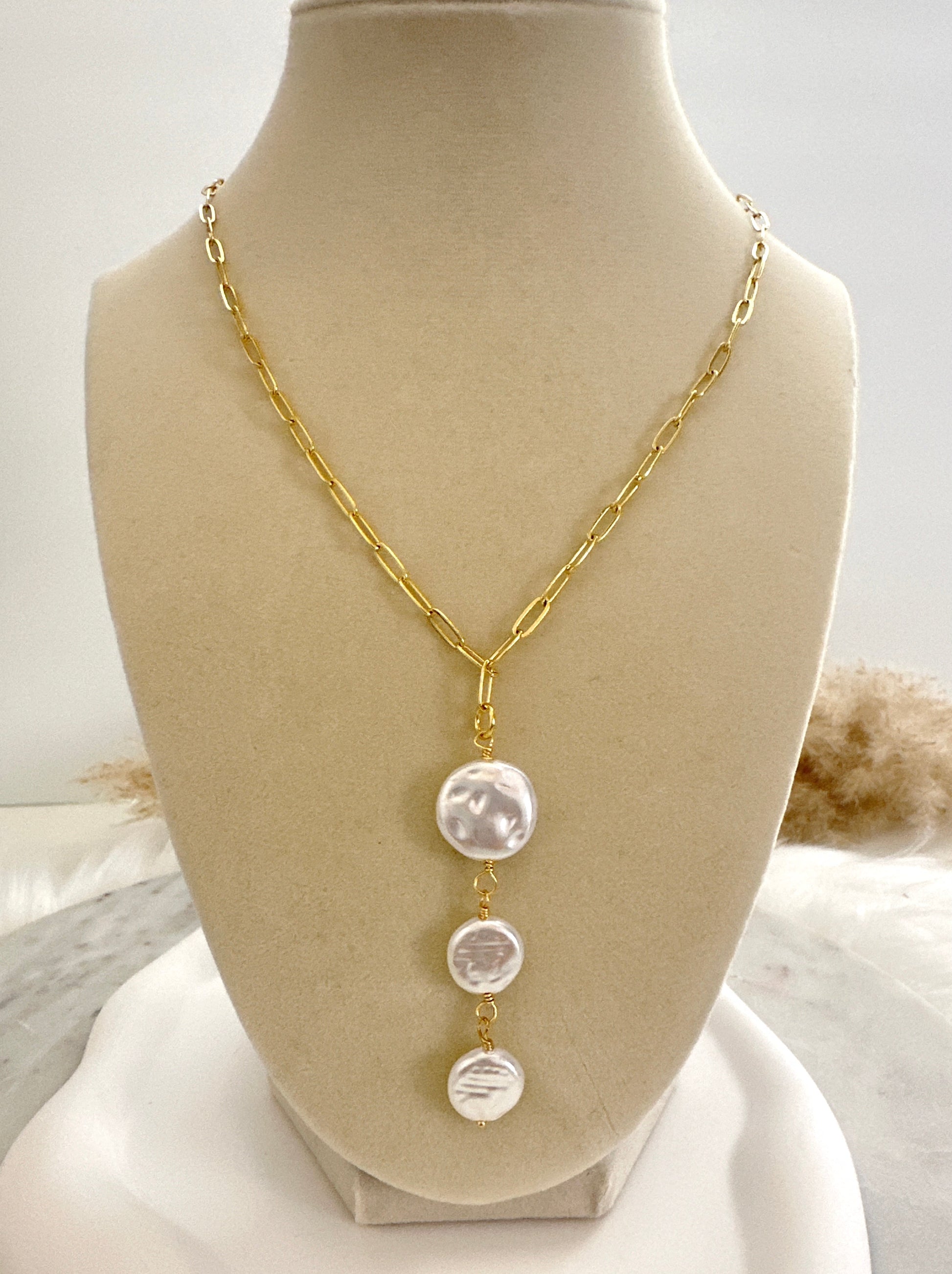 Cascada Coin Pearl Necklace Adorn U