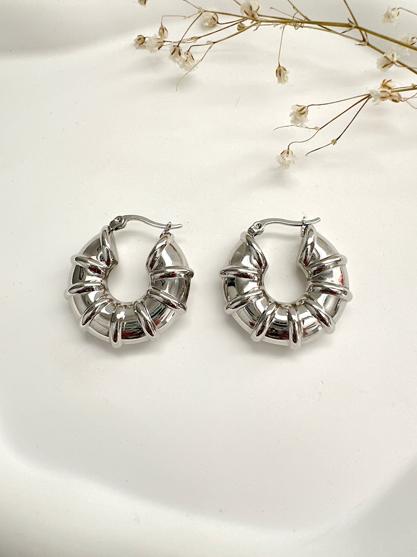 Bamboo Hoops Mayte Jewelry