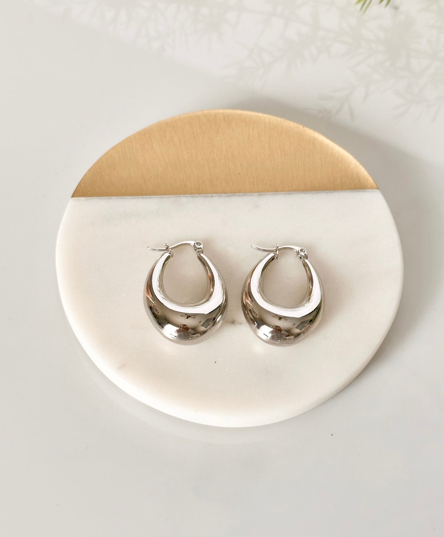 Elongated Drop Hoop - Adorn U