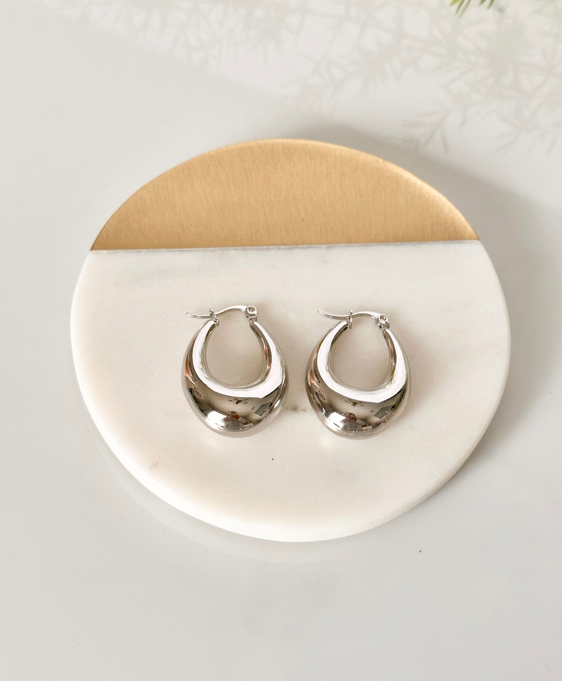 Elongated Drop Hoop - Adorn U