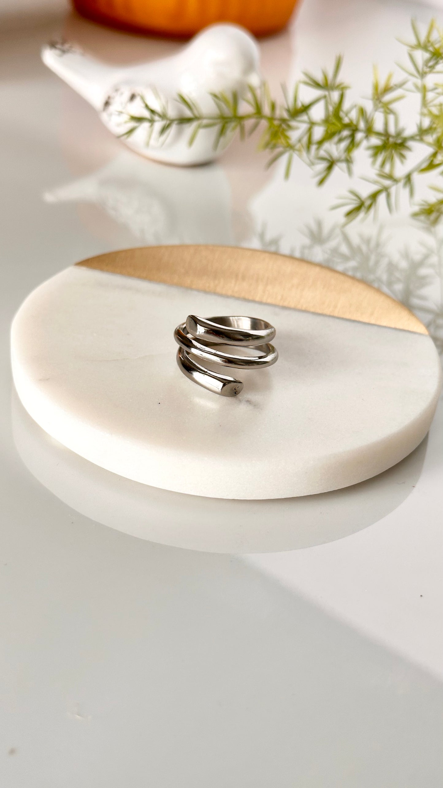 Spiral Stainless Steel Ring - Adorn U