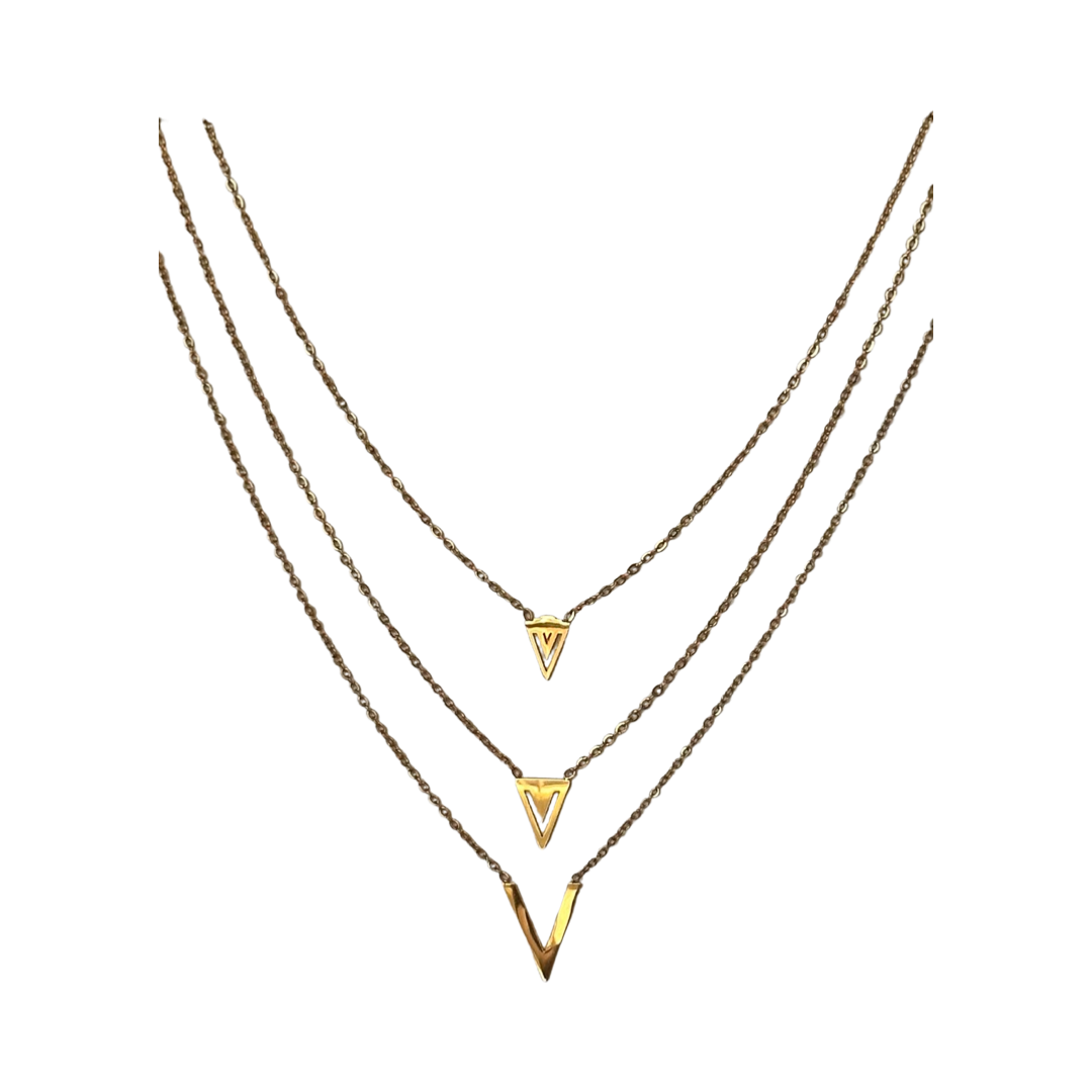 Layered V Necklace - Adorn U