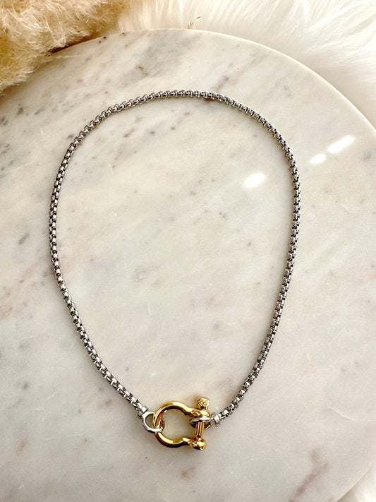 Horse Shoe Buckle Necklace Adorn U