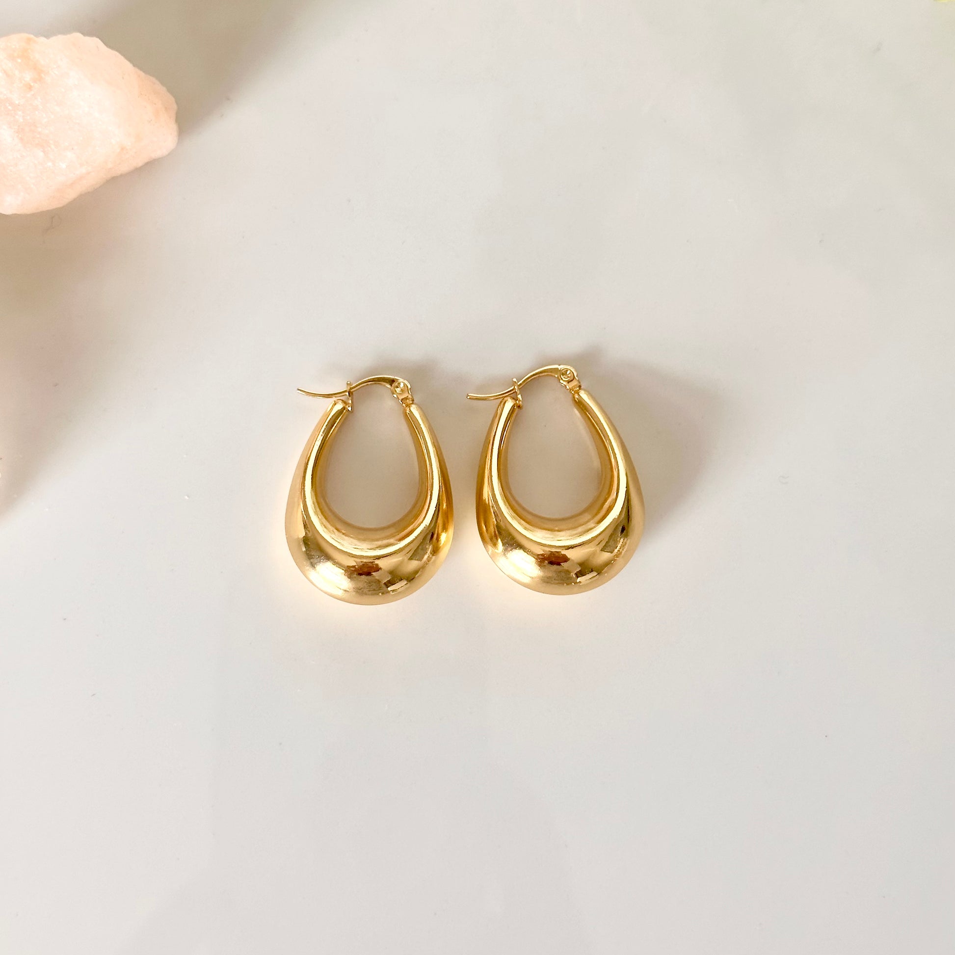 Elongated Drop Hoop - Adorn U