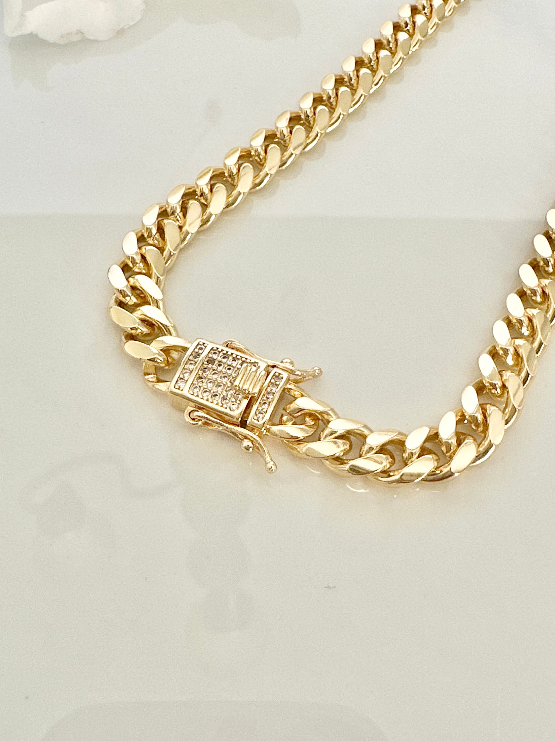 Cuban link (Monaco) necklace and bracelet set - Adorn U