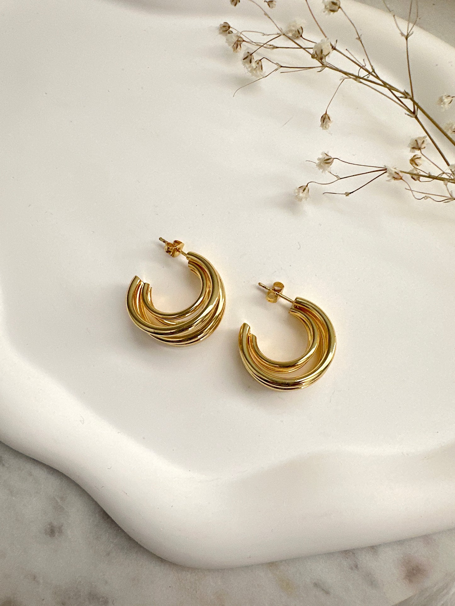 Beatrix 4 Hoop Earrings Mayte Jewelry
