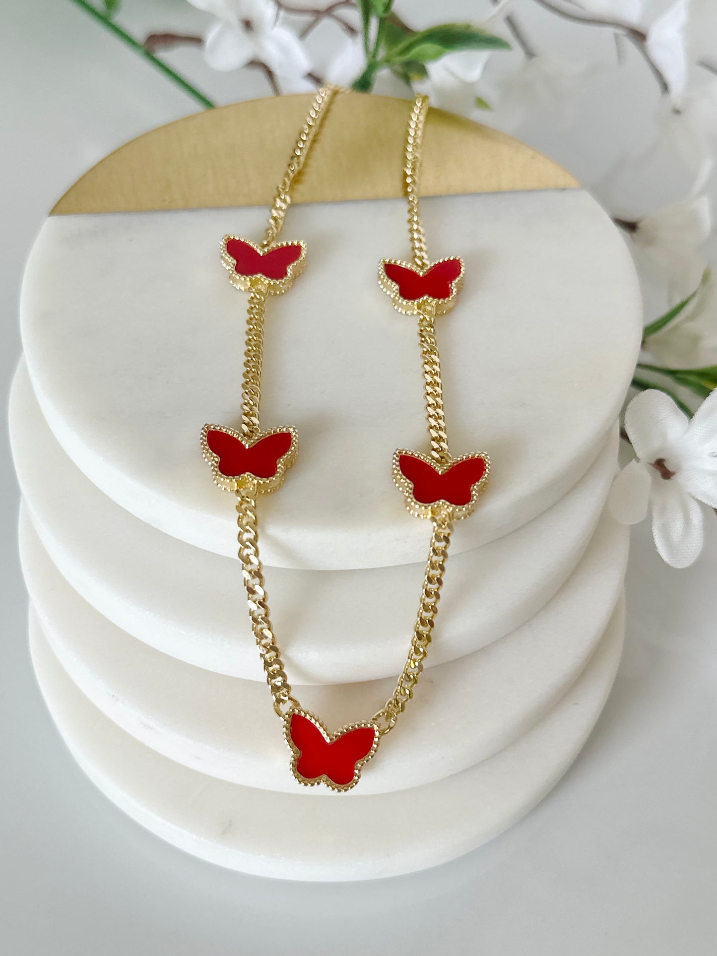 Butterfly Necklace and Bracelet Set - Adorn U