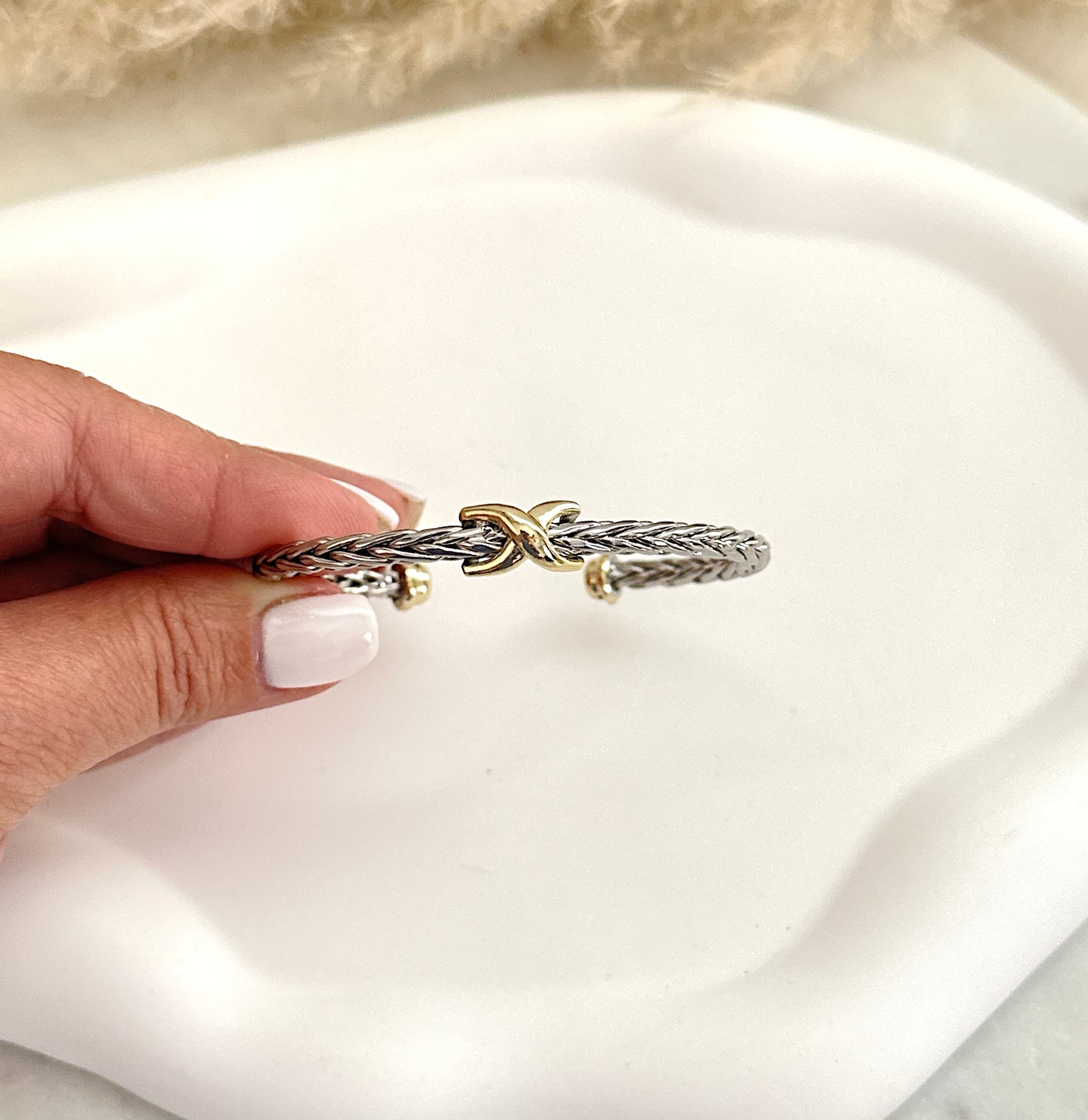 Braided X Cuff