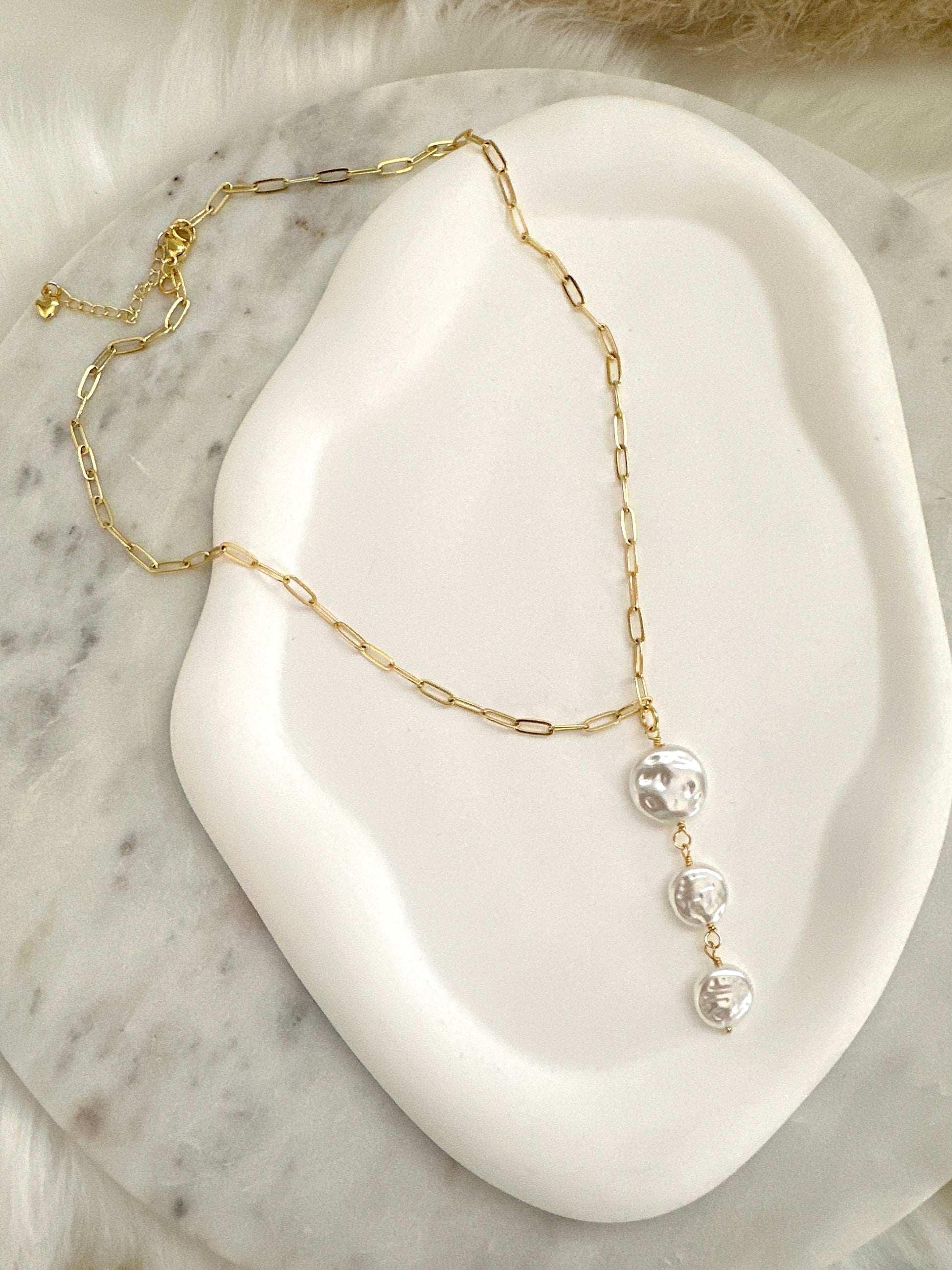 Cascada Coin Pearl Necklace Adorn U