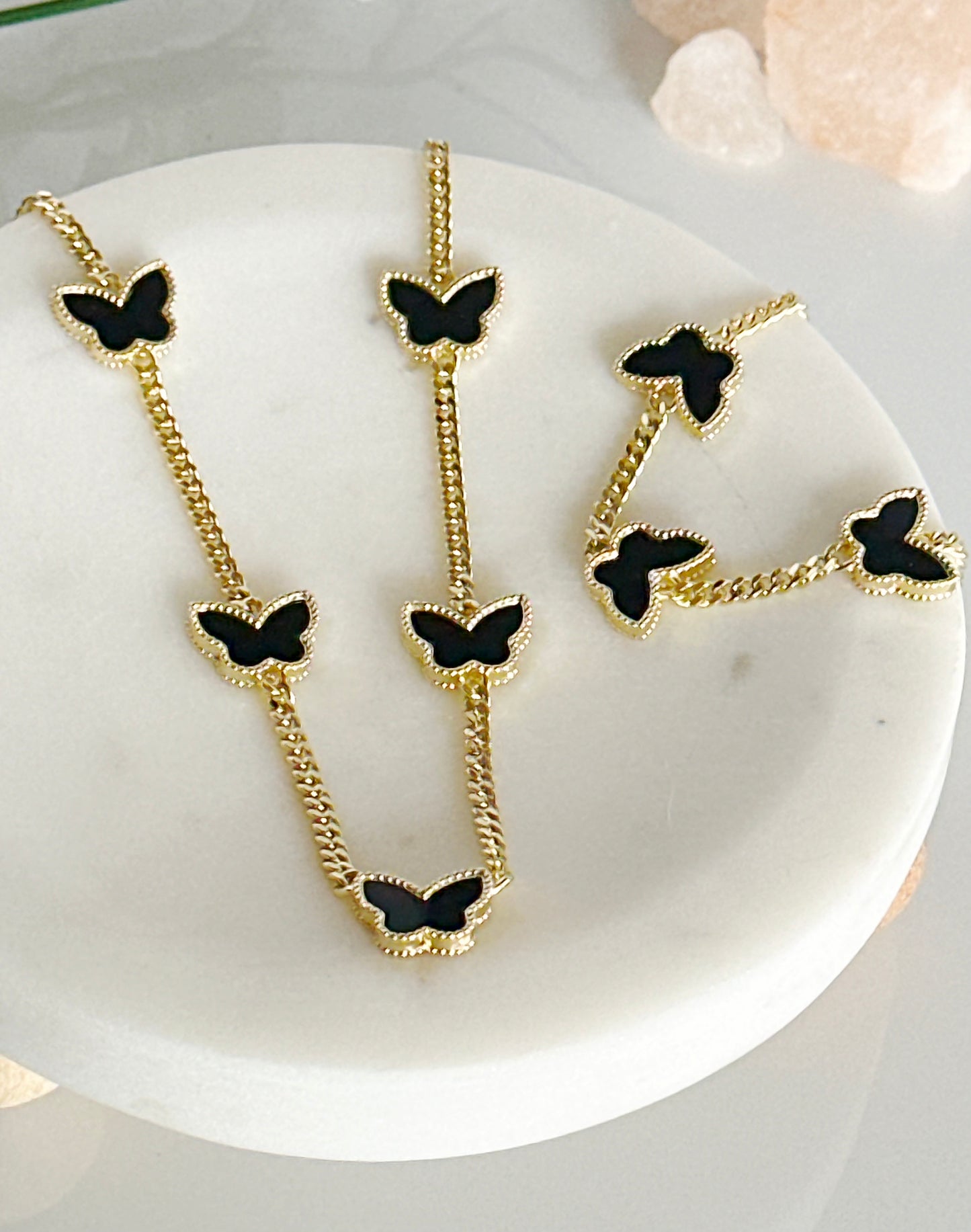 Butterfly Necklace and Bracelet Set - Adorn U