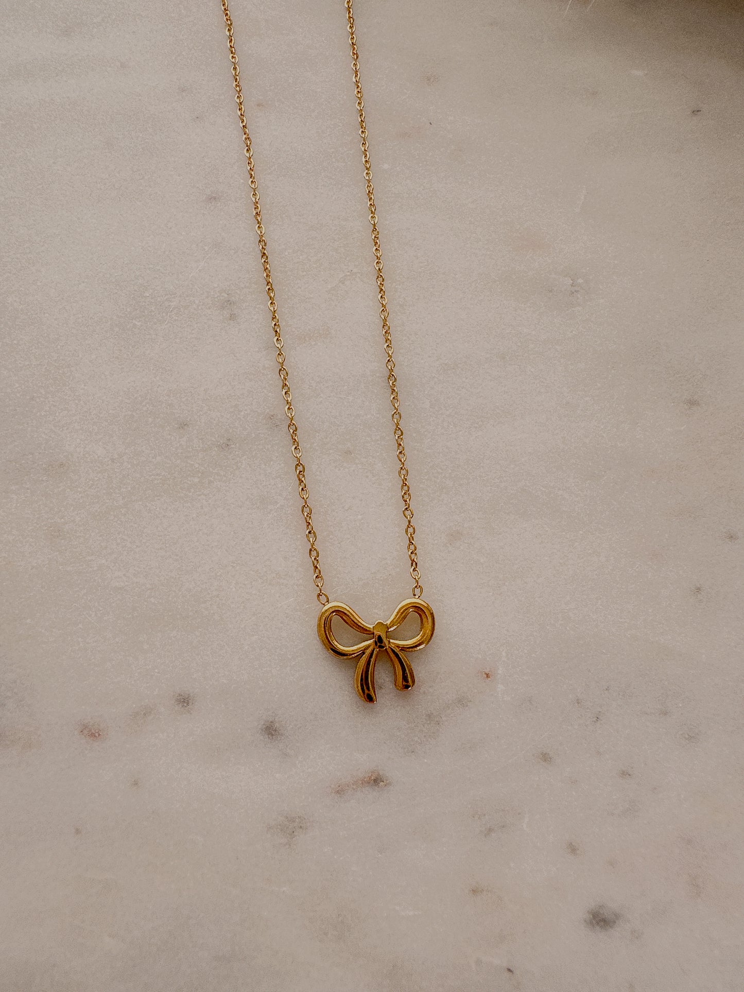Flat Bow Necklace - Adorn U