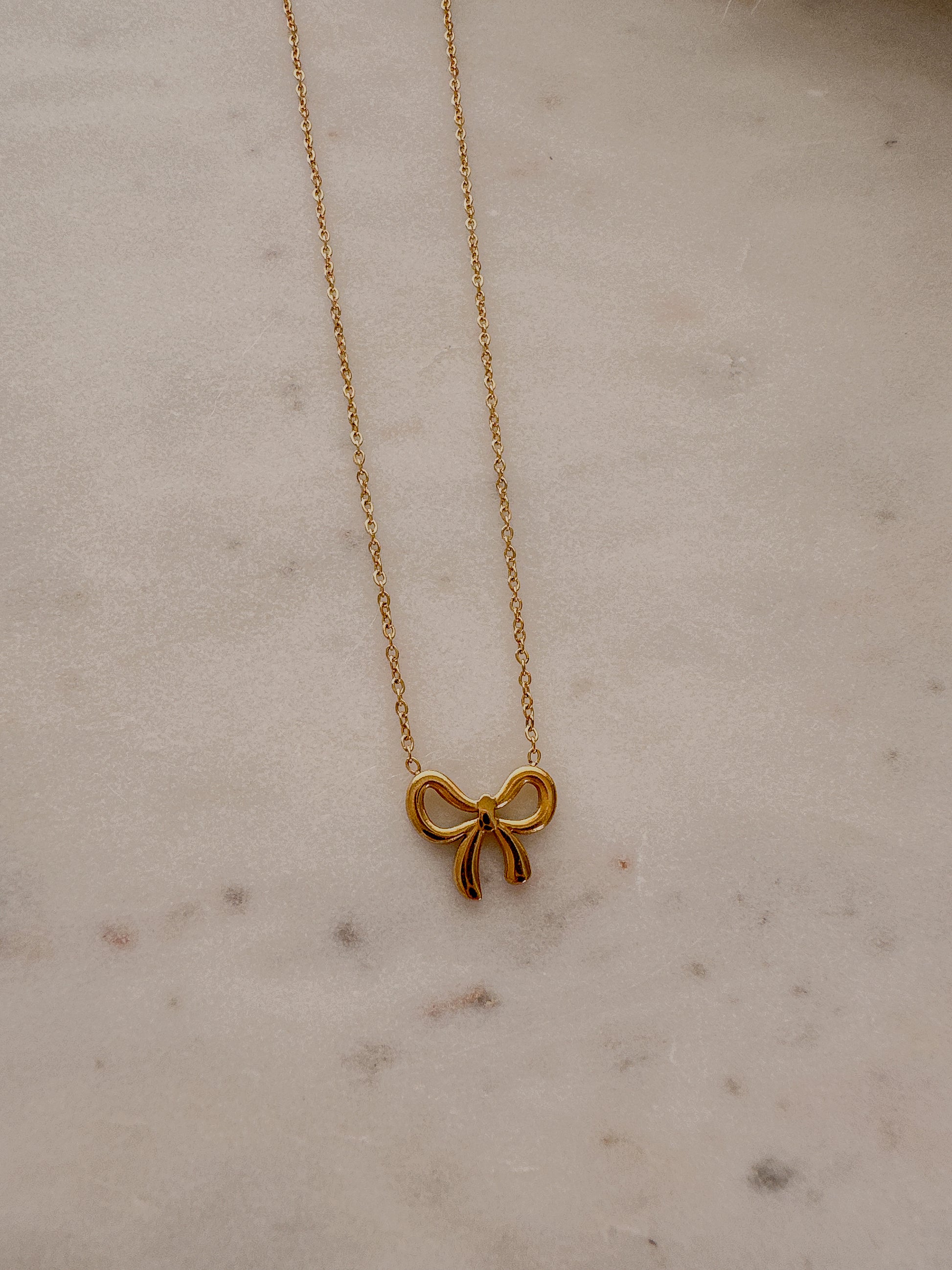 Flat Bow Necklace - Adorn U