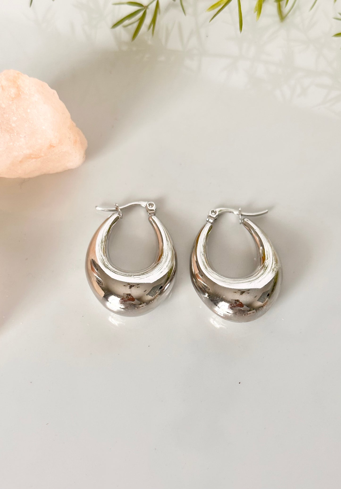 Elongated Drop Hoop - Adorn U