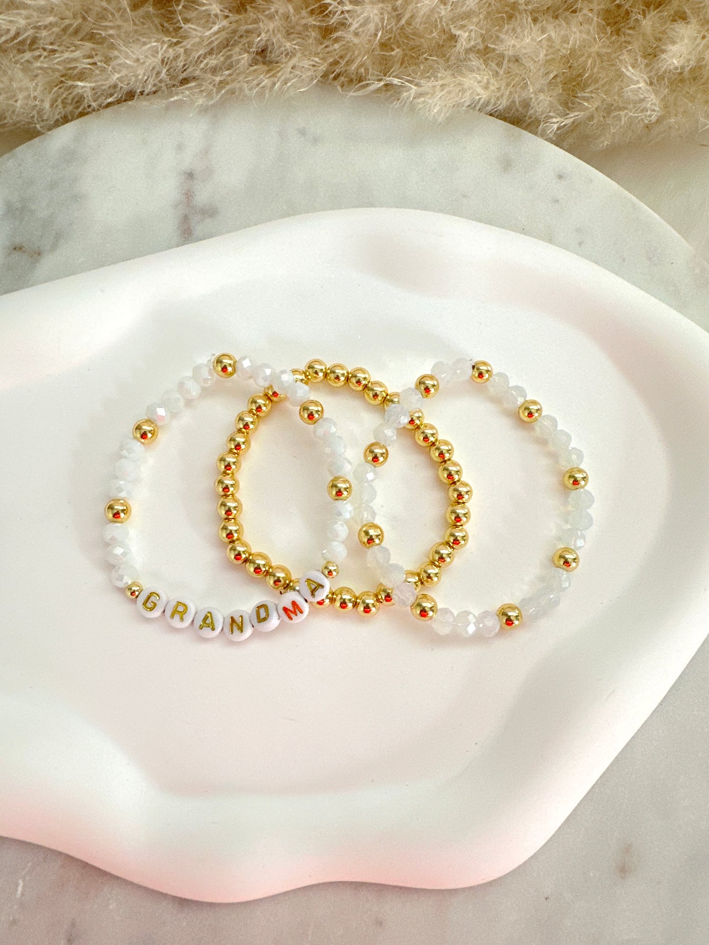 Grandma/Abuela/Nana Bracelet Stack