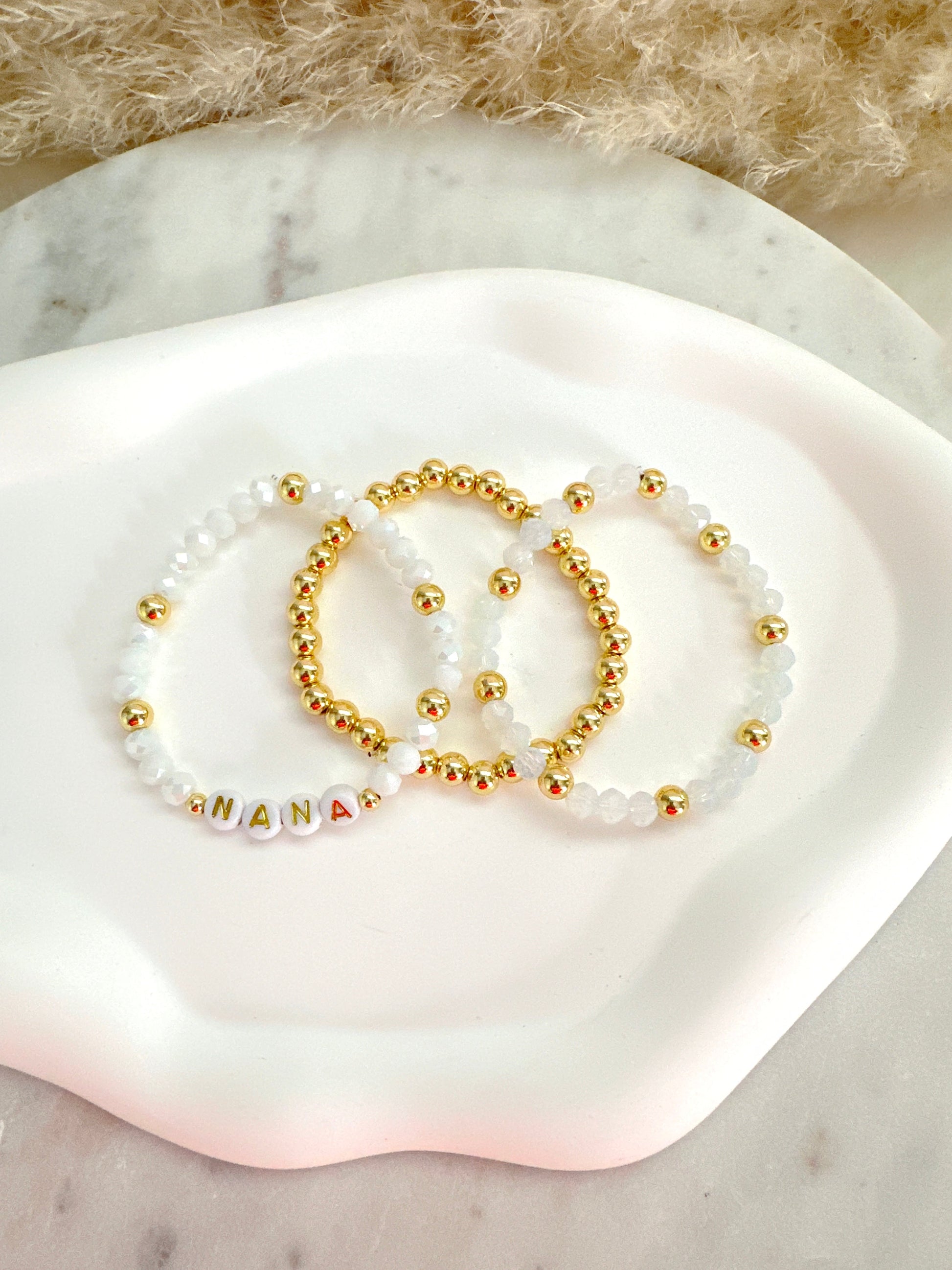 Grandma/Abuela/Nana Bracelet Stack Adorn U