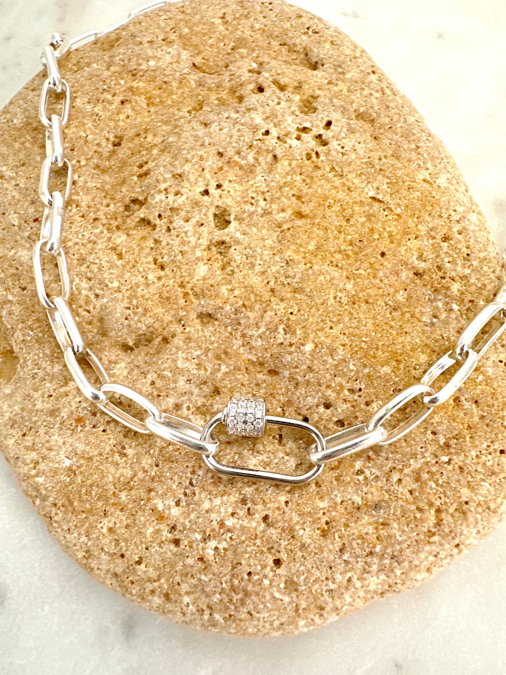 Attachable Carabiner Paperclip Charm Necklace Adorn U