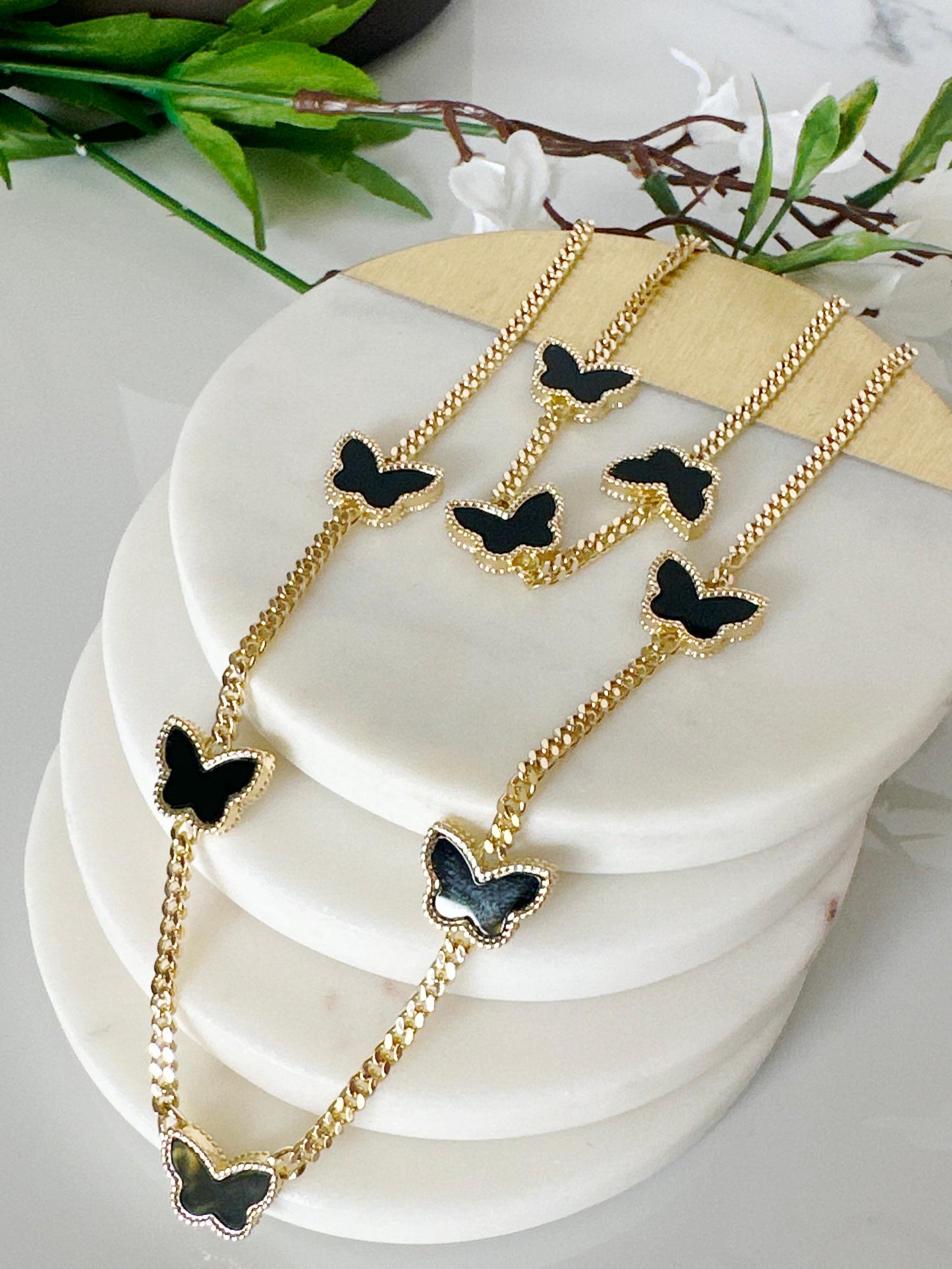 Butterfly Necklace and Bracelet Set - Adorn U