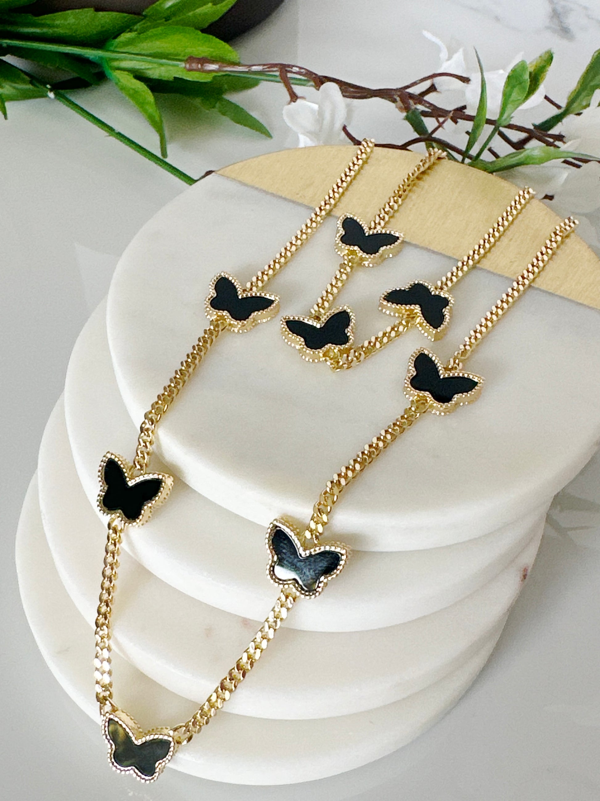 Butterfly Necklace and Bracelet Set - Adorn U