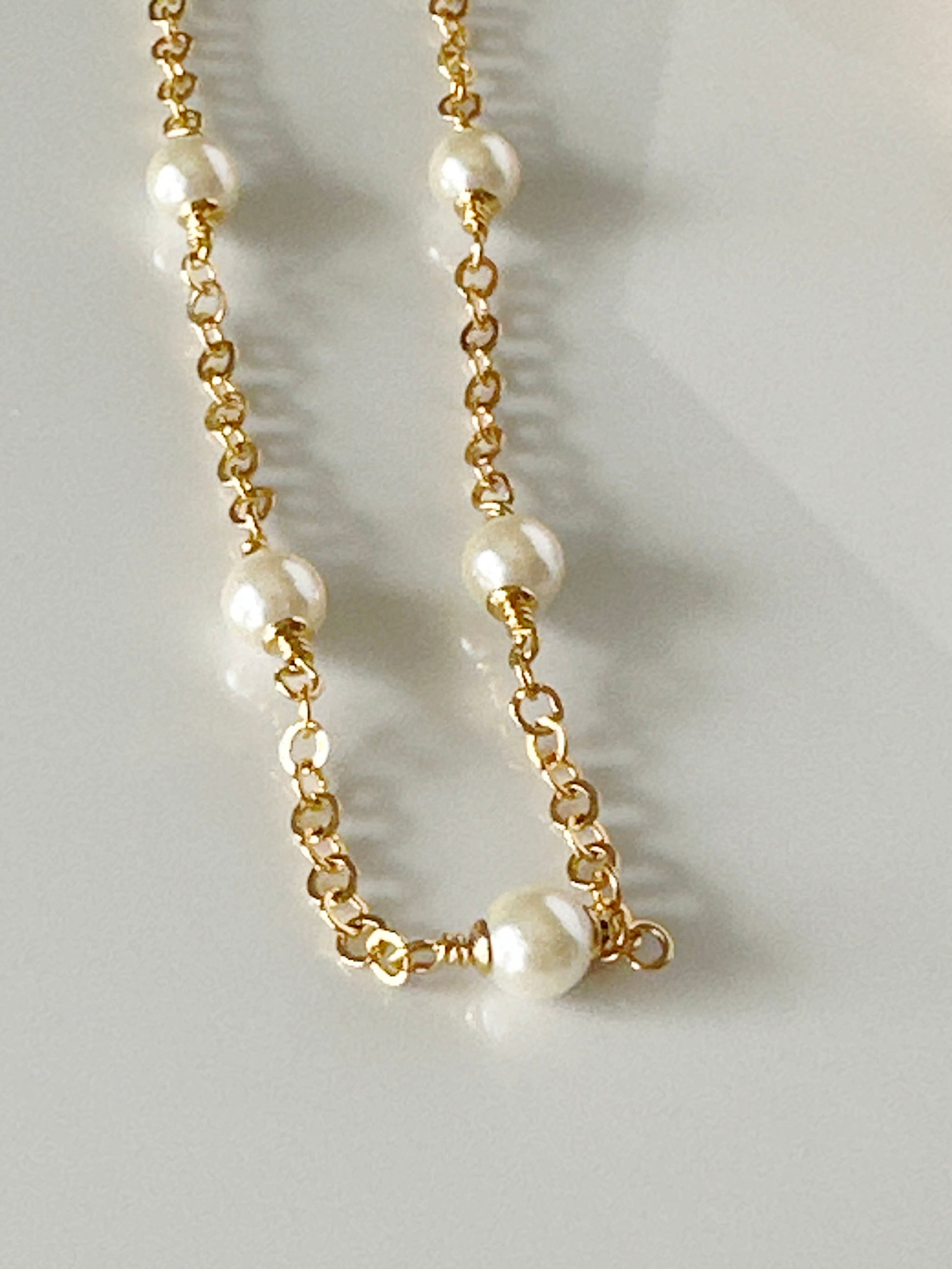 Stainless Steel Pearl Necklace and Bracelet Set - Adorn U