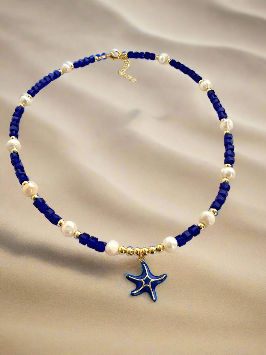 Blue Crystal Necklace