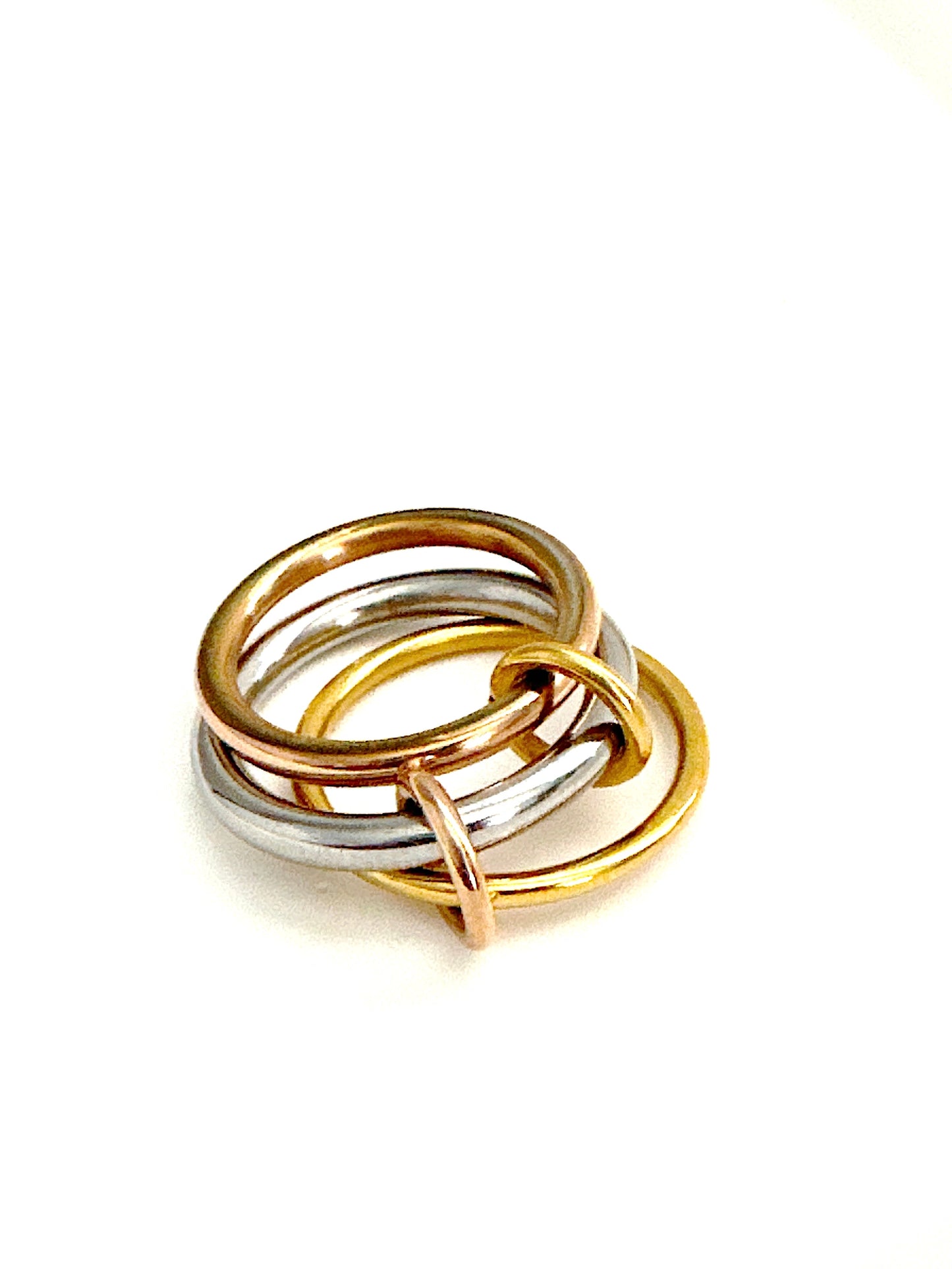 Tricolor Stainless Steel Ring Adorn U