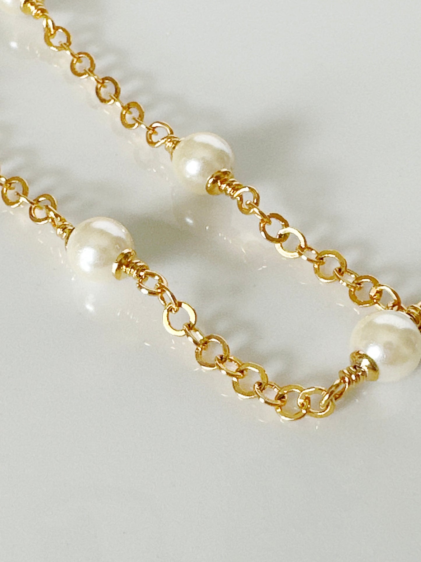 Stainless Steel Pearl Necklace and Bracelet Set - Adorn U