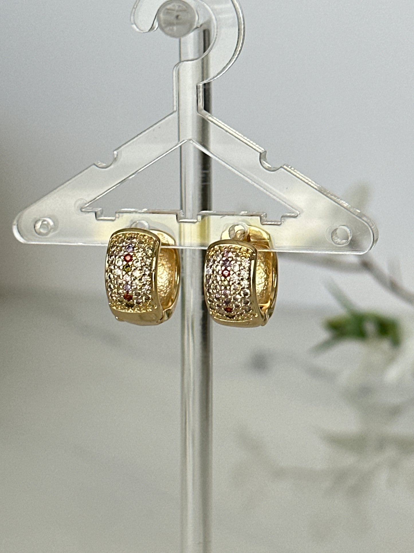 Multi Colored Zirconia Huggies - Adorn U