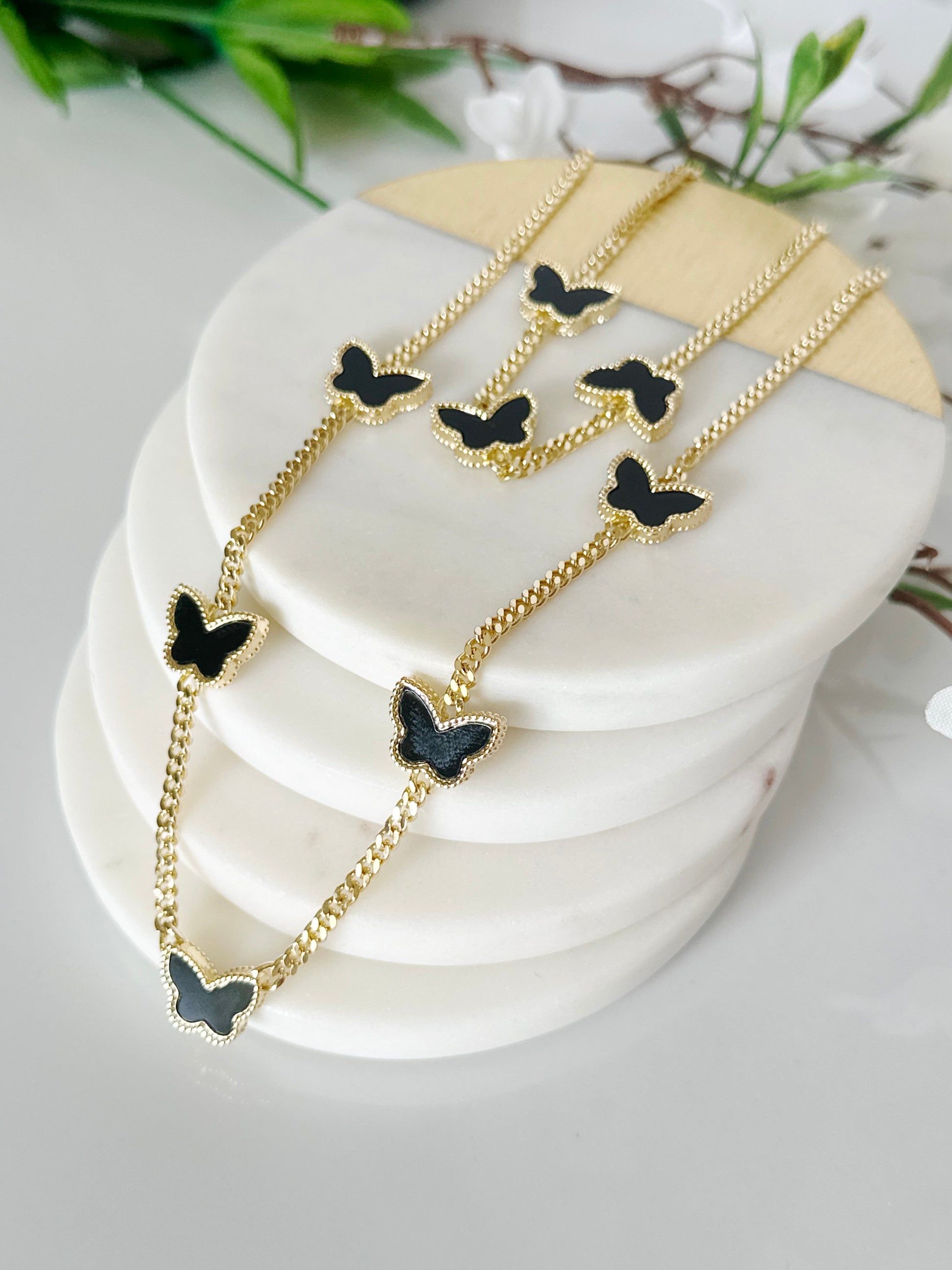 Butterfly Necklace and Bracelet Set - Adorn U