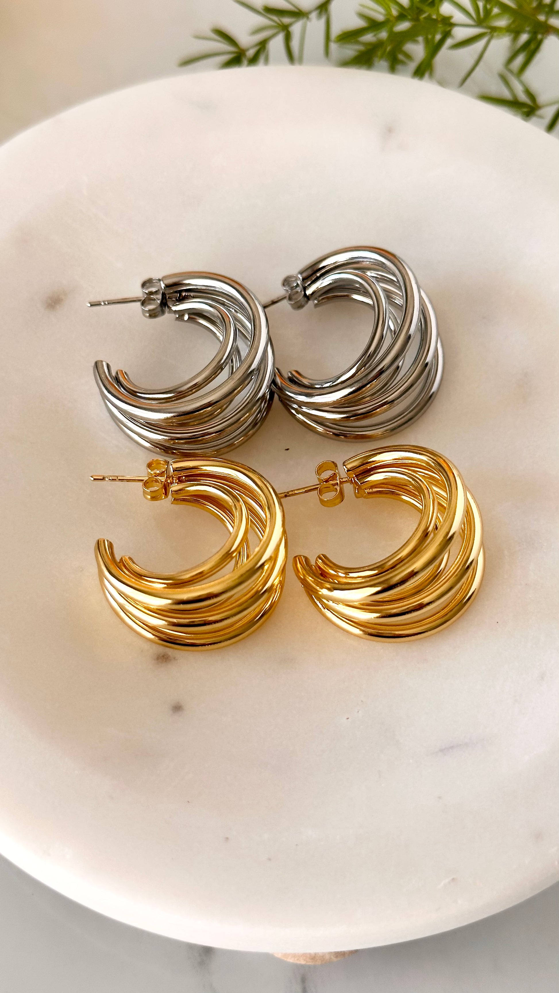Beatrix 4 Hoop Earrings - Adorn U