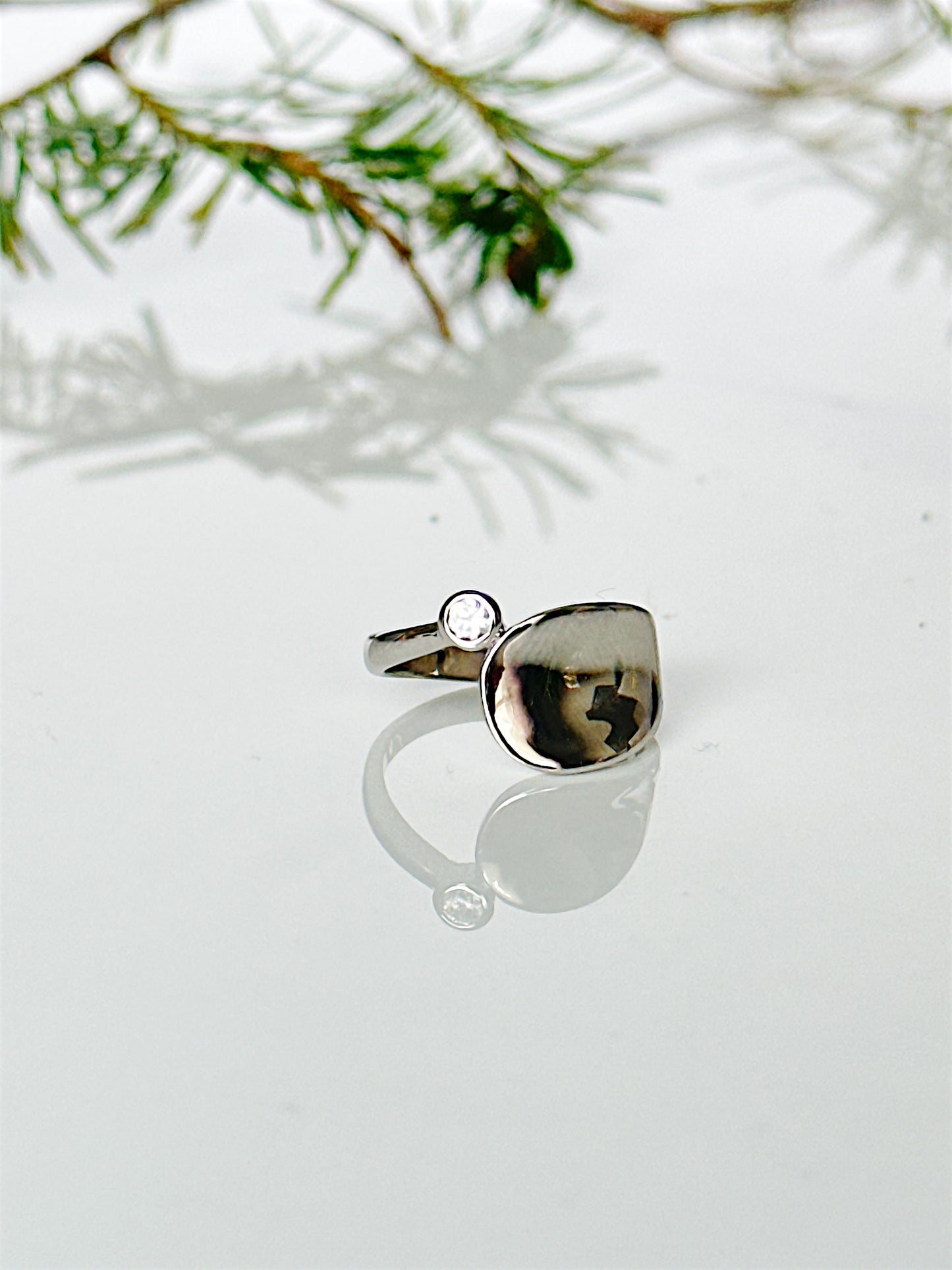 Elsie Rhodium Ring - Adorn U