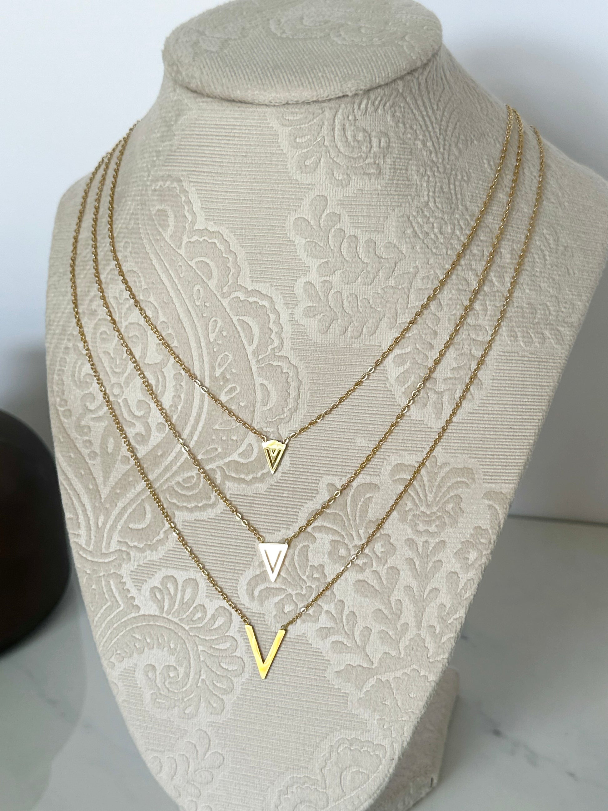 Layered V Necklace - Adorn U