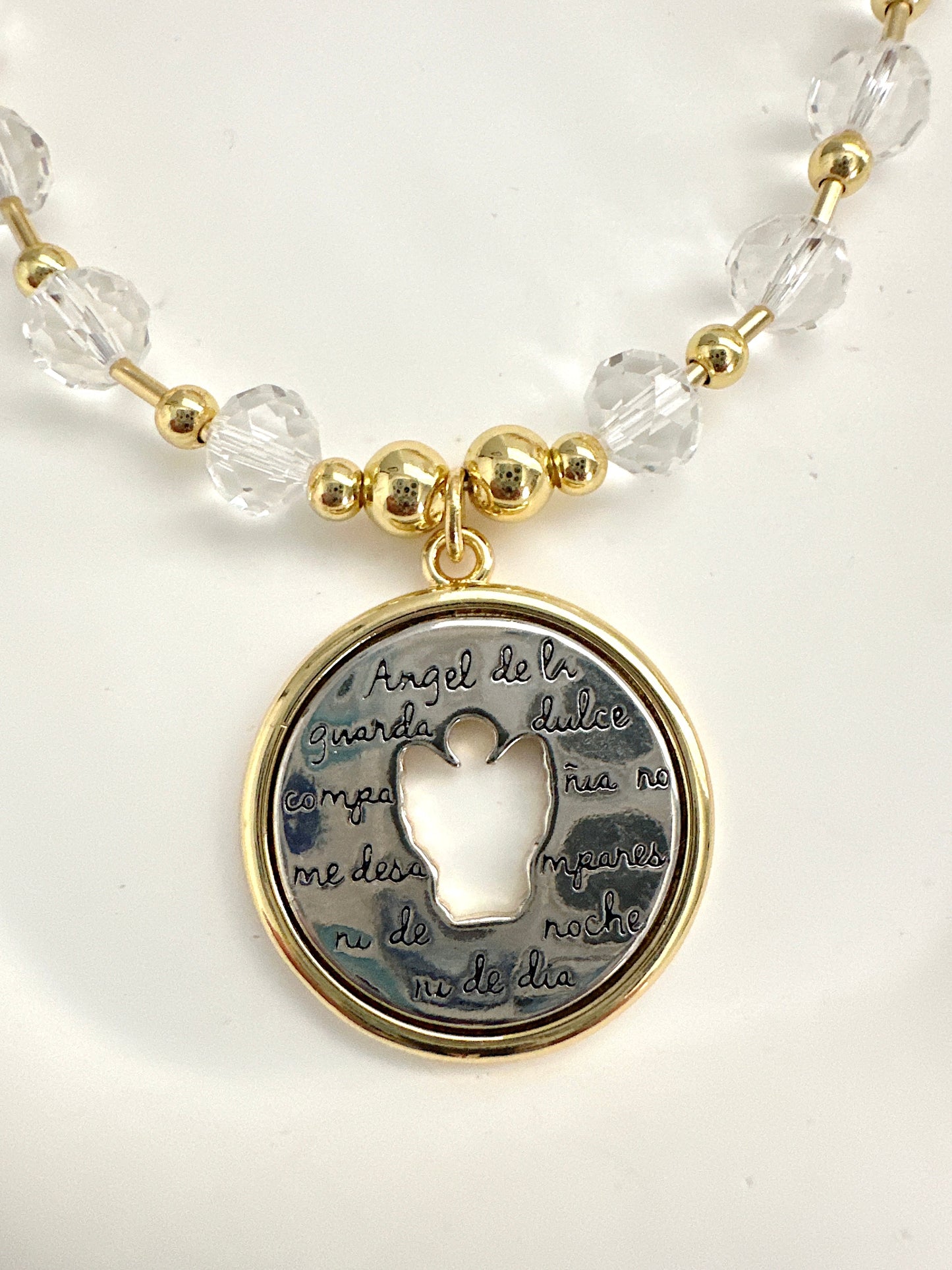 Angel De La Guardia Crystal Necklace Adorn U