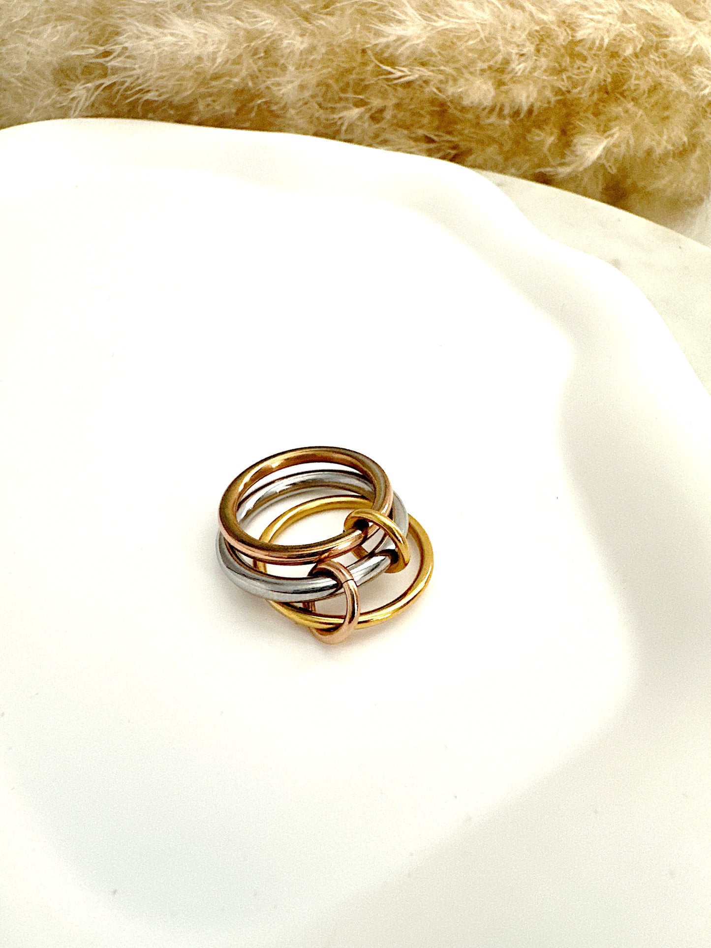 Tricolor Stainless Steel Ring
