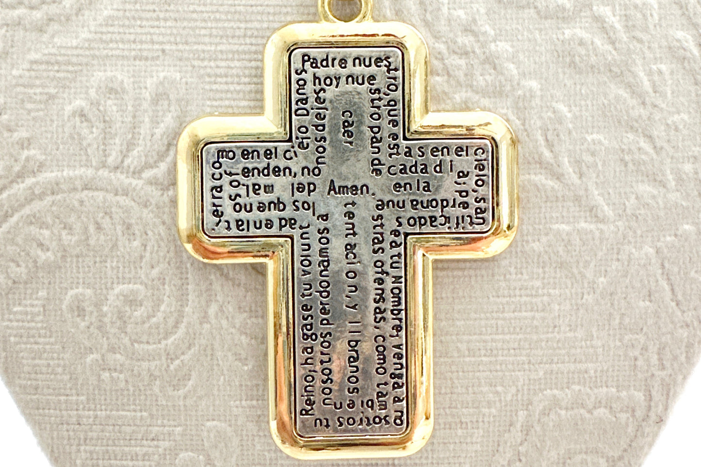 Two Toned Cross Necklace Adorn U