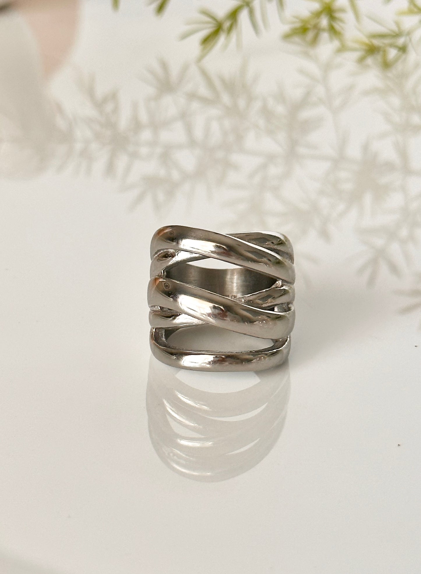 Weave Stainless Steel Ring - Adorn U