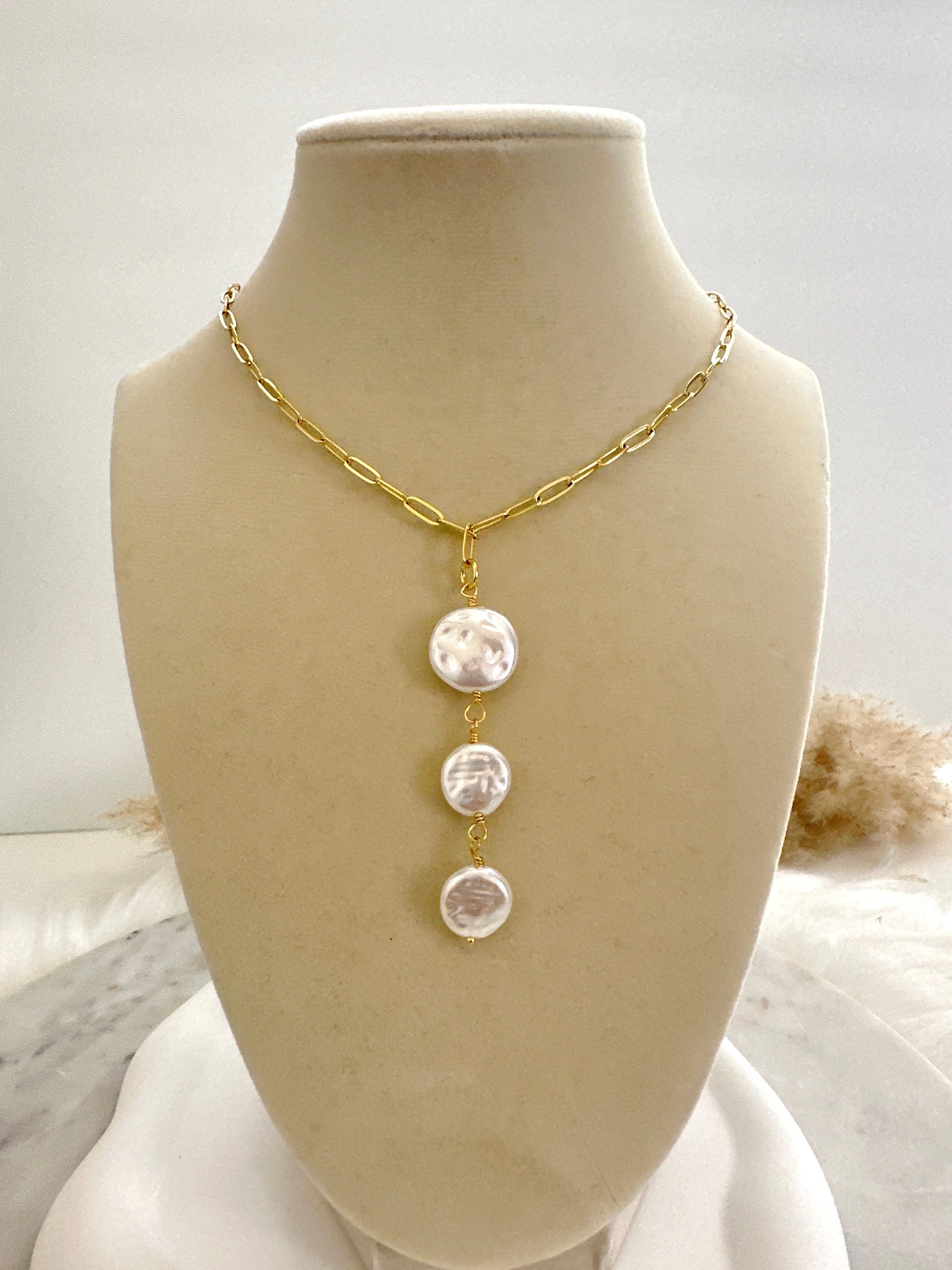 Cascada Coin Pearl Necklace Adorn U