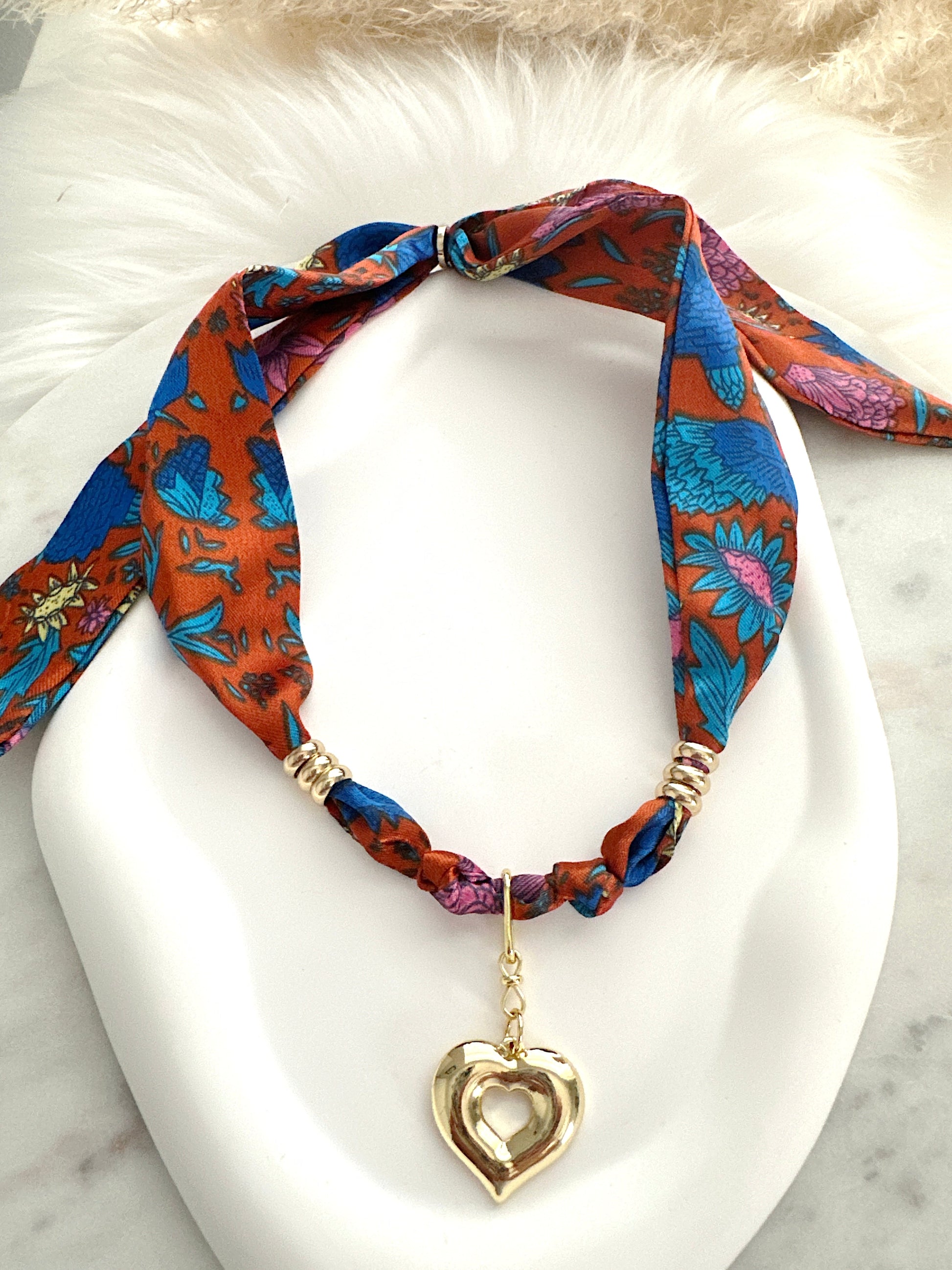 Silk Bandanna Necklace Adorn U