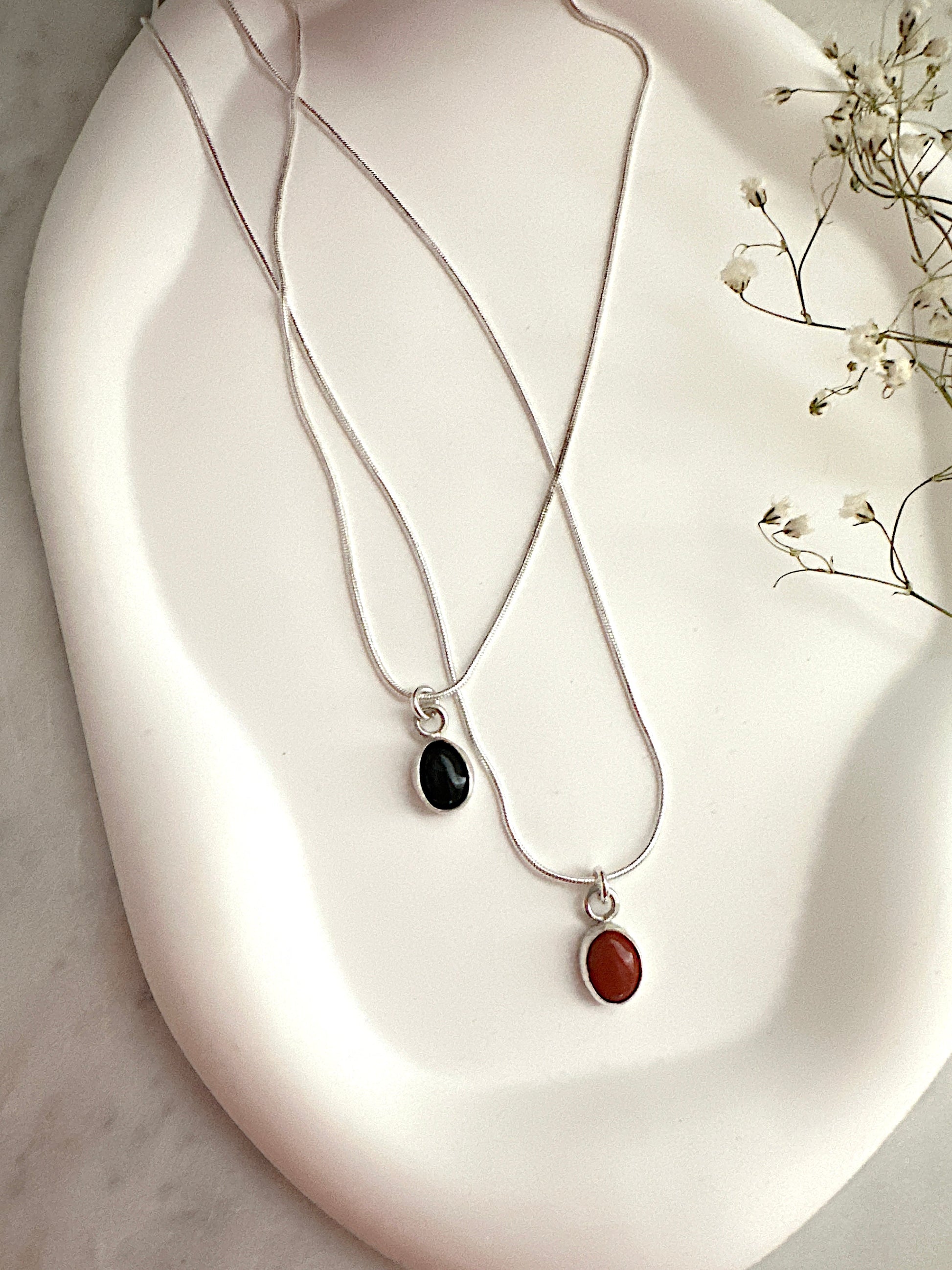 Black Agate Necklace Adorn U